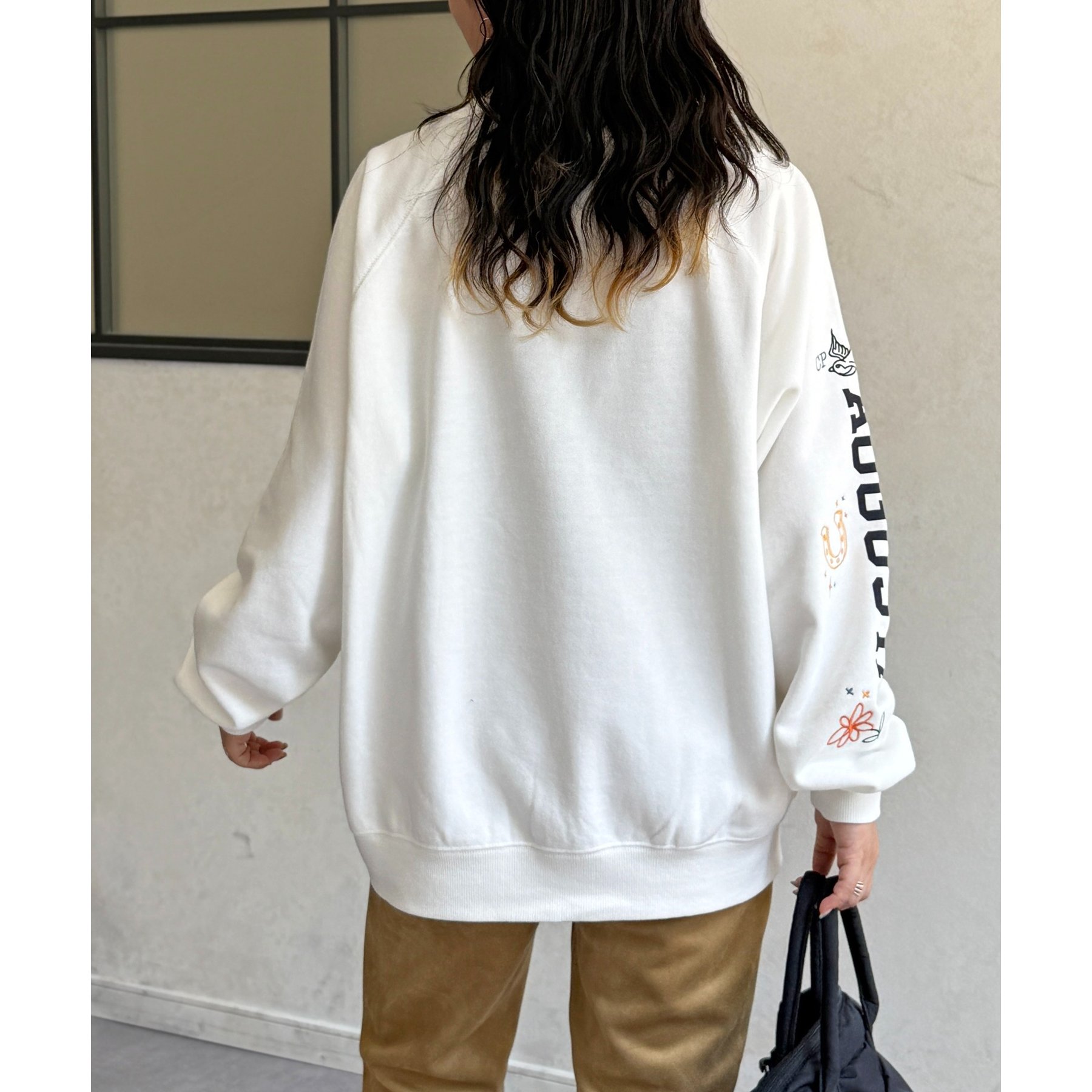 落書き刺繍カレッジロゴスウェット | ファッション通販サイト NUGU