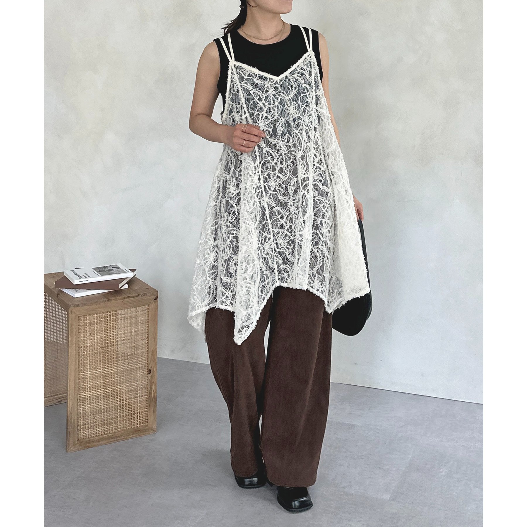 カットレースチュニックキャミ | ファッション通販サイト NUGU