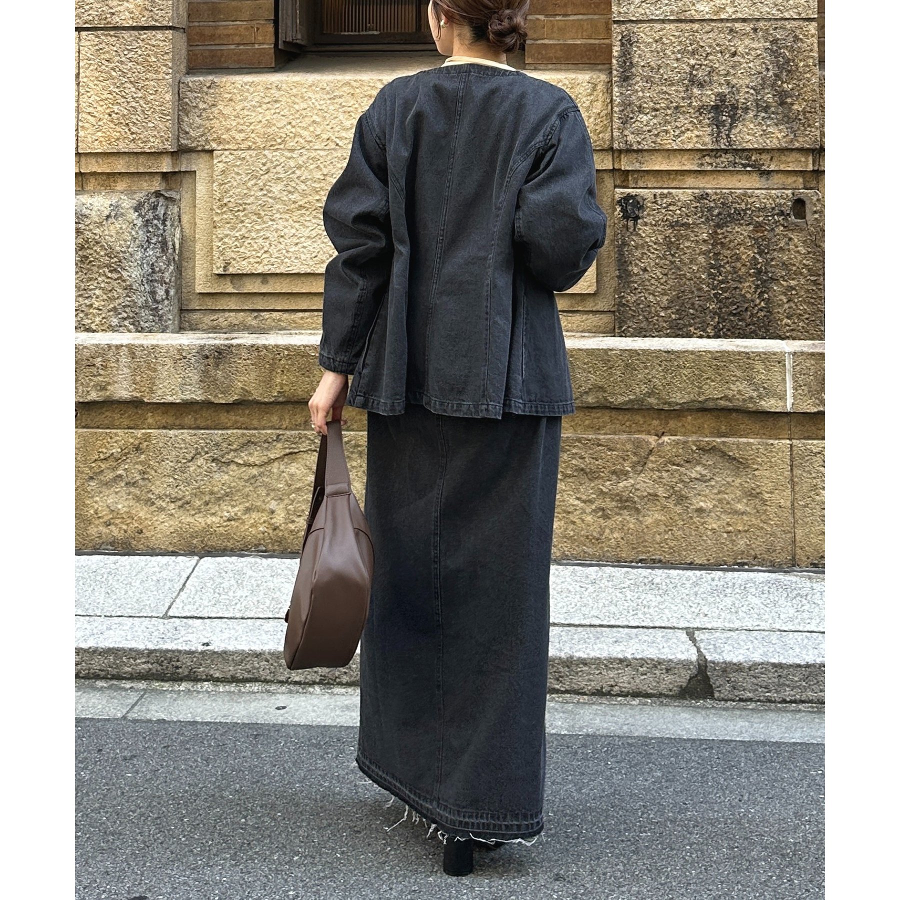 ペプラムデニムジャケット | ファッション通販サイト NUGU