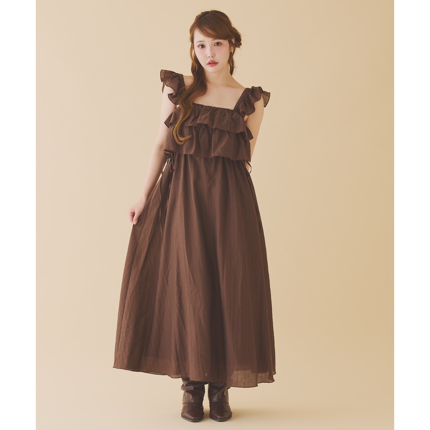 Babylclub 新作ショッパー付き　フリルリボンヒョウ柄キャミワンピ Babymetalclub 新作ショッパー付き フリルリボンヒョウ柄キャミ