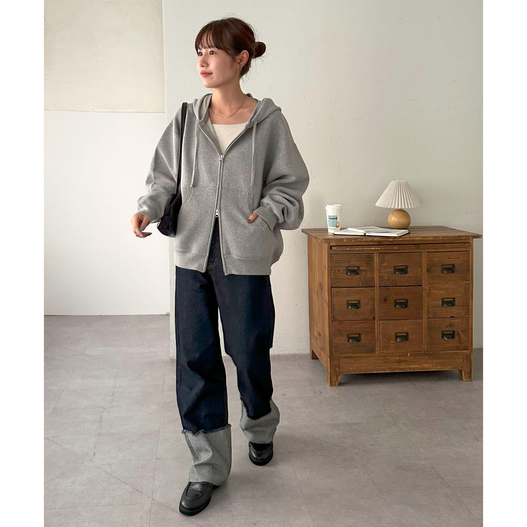 ユニセックス】スウェットライクニットパーカー | ファッション通販