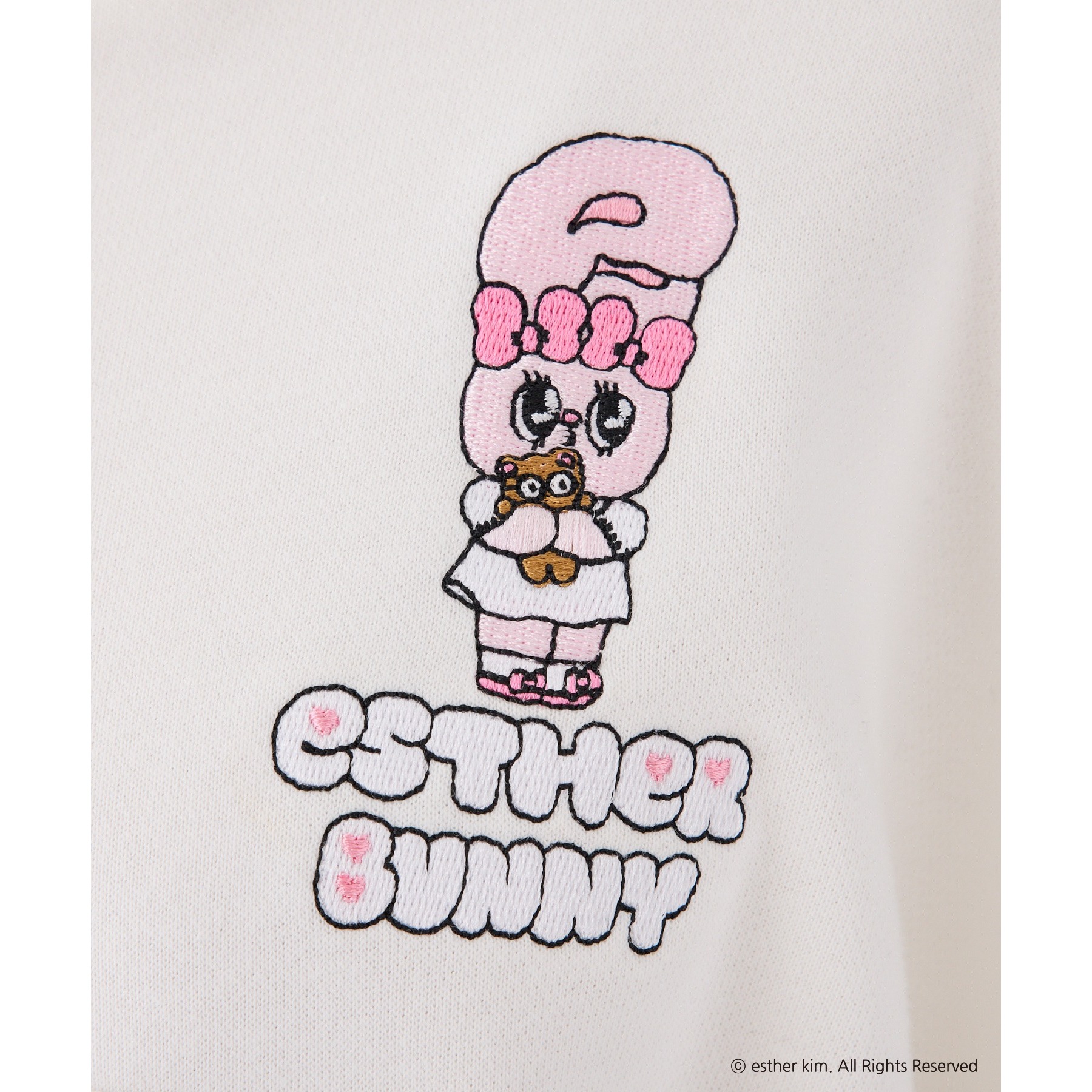 Esther Bunny コラボ】刺繍入りショートパーカー | ファッション