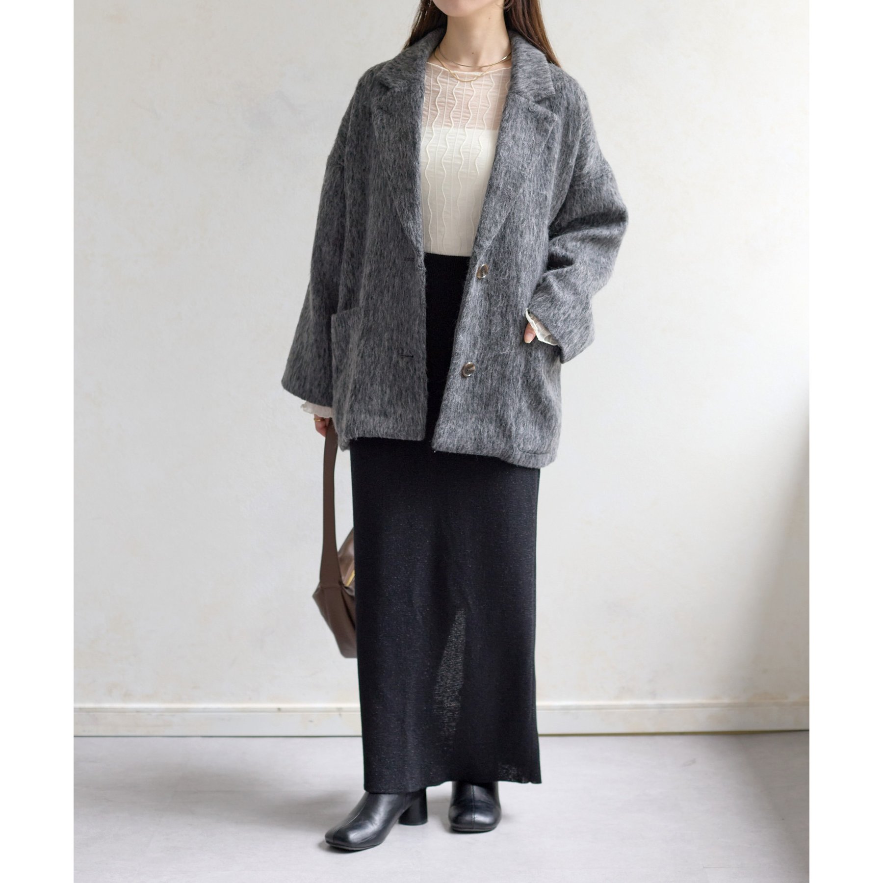 シャギーミドルコート | ファッション通販サイト NUGU