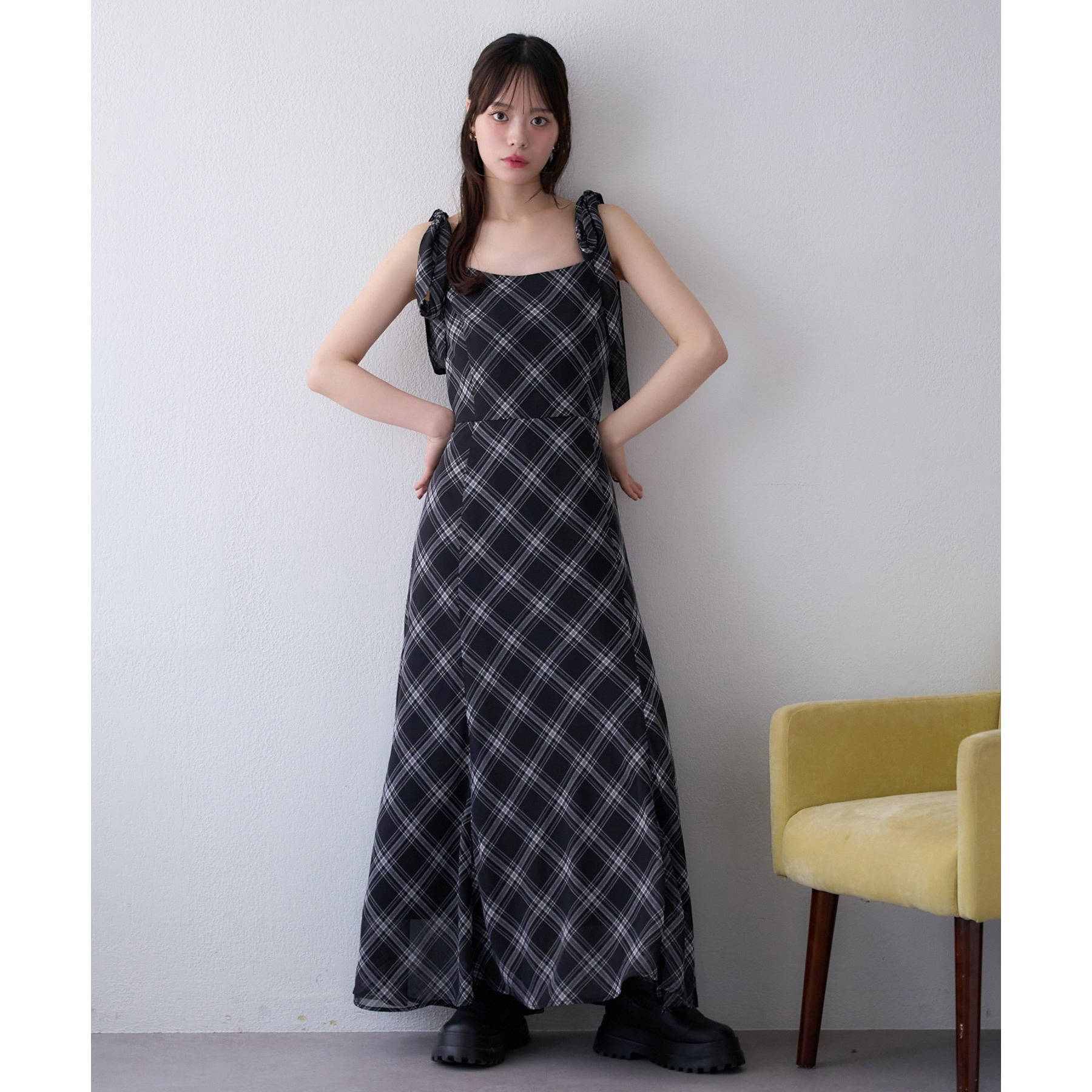 新色追加】着痩せ効果抜群/マイナス5キロ見えキャミワンピ