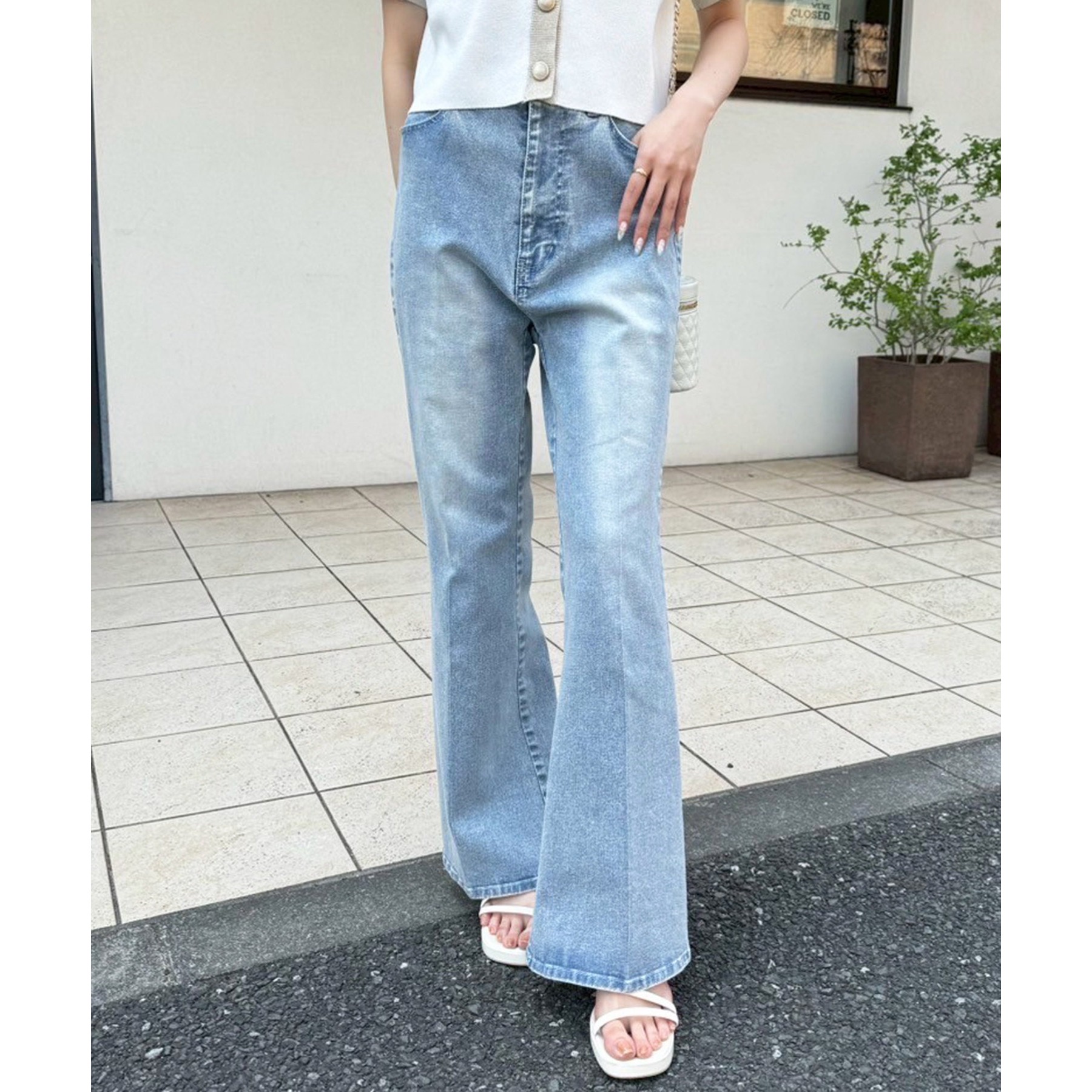 イットクさん専用 PRADA スリムデニムパンツ ライトブルー 美品 イットクさん専用 PRADA スリムデニムパンツ ライトブルー 美品