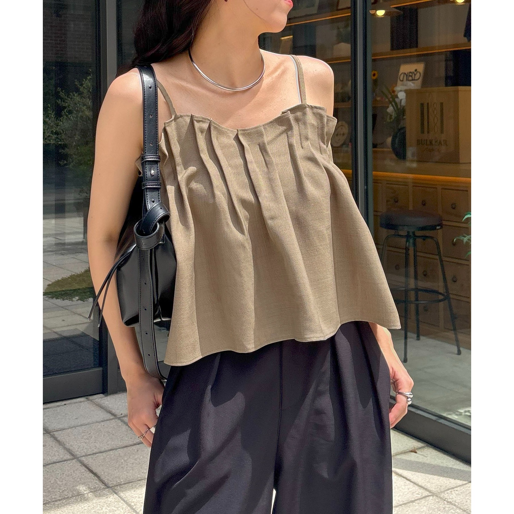 オールシーズン◎】タックフレアキャミ | ファッション通販サイト NUGU