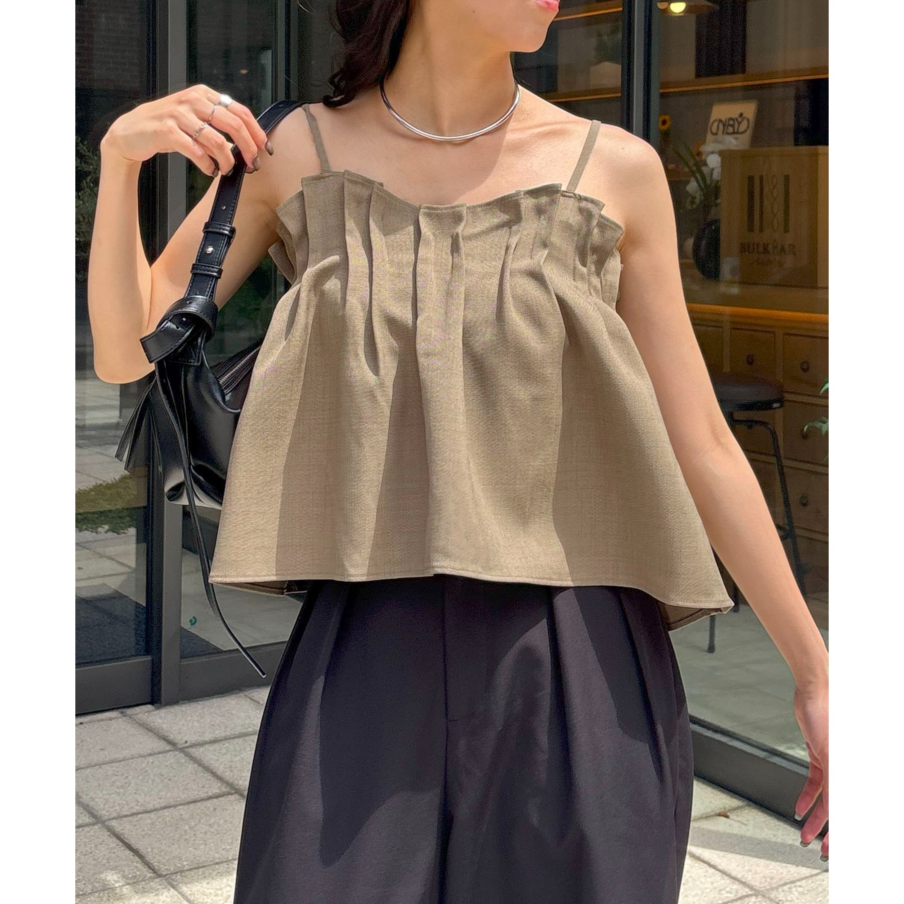 オールシーズン◎】タックフレアキャミ | ファッション通販サイト NUGU