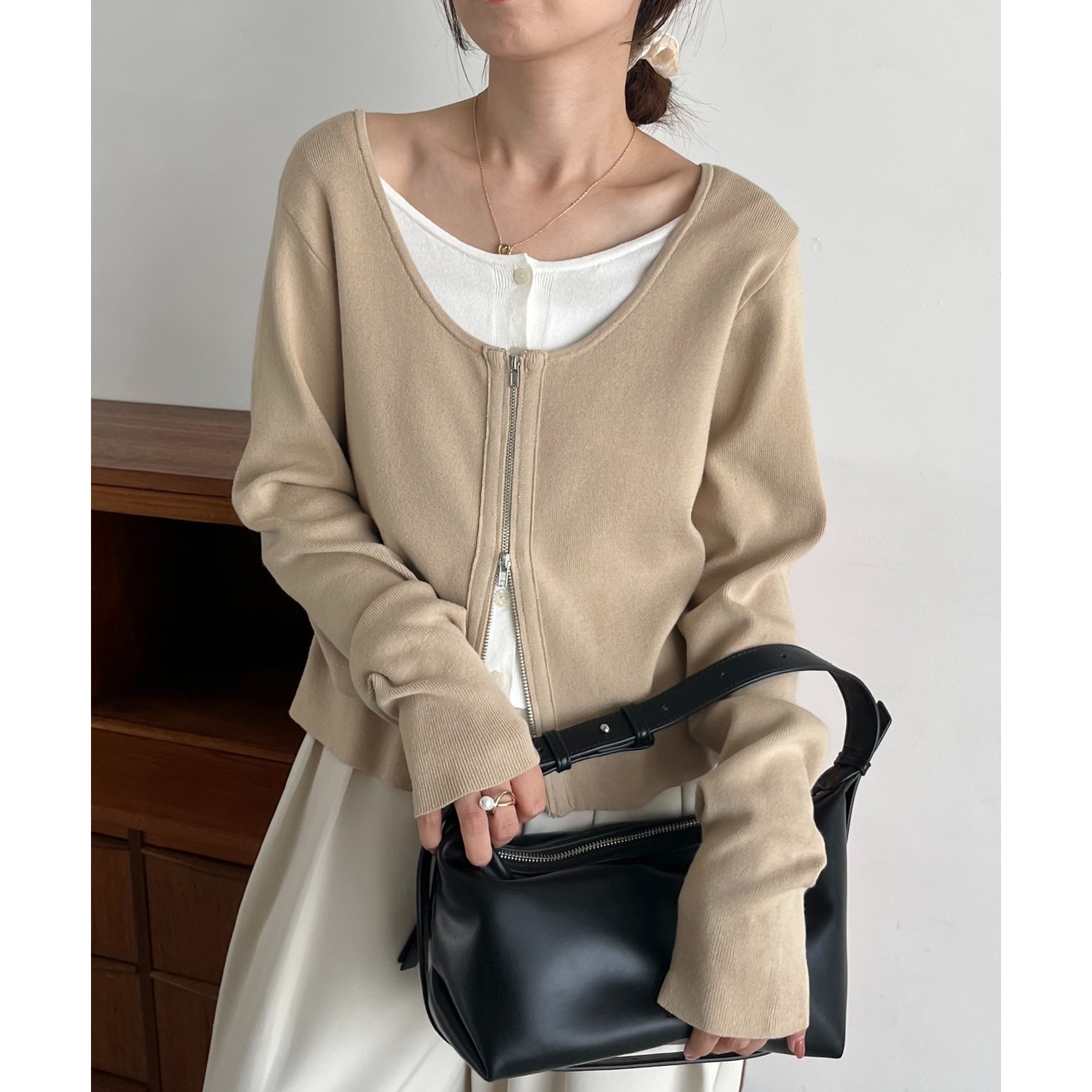 WEB限定】Wジップレイヤードニット | ファッション通販サイト NUGU