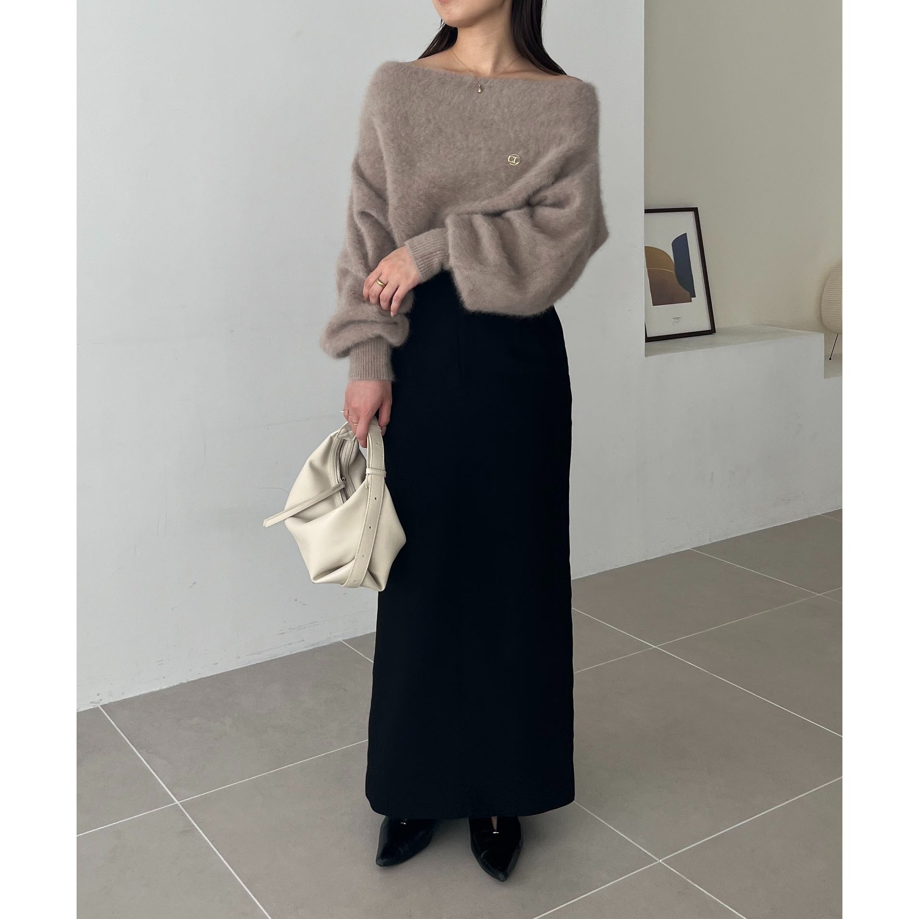 上質な着心地/全骨格細見え】〈C.L〉FOXカシミアドルマンニット