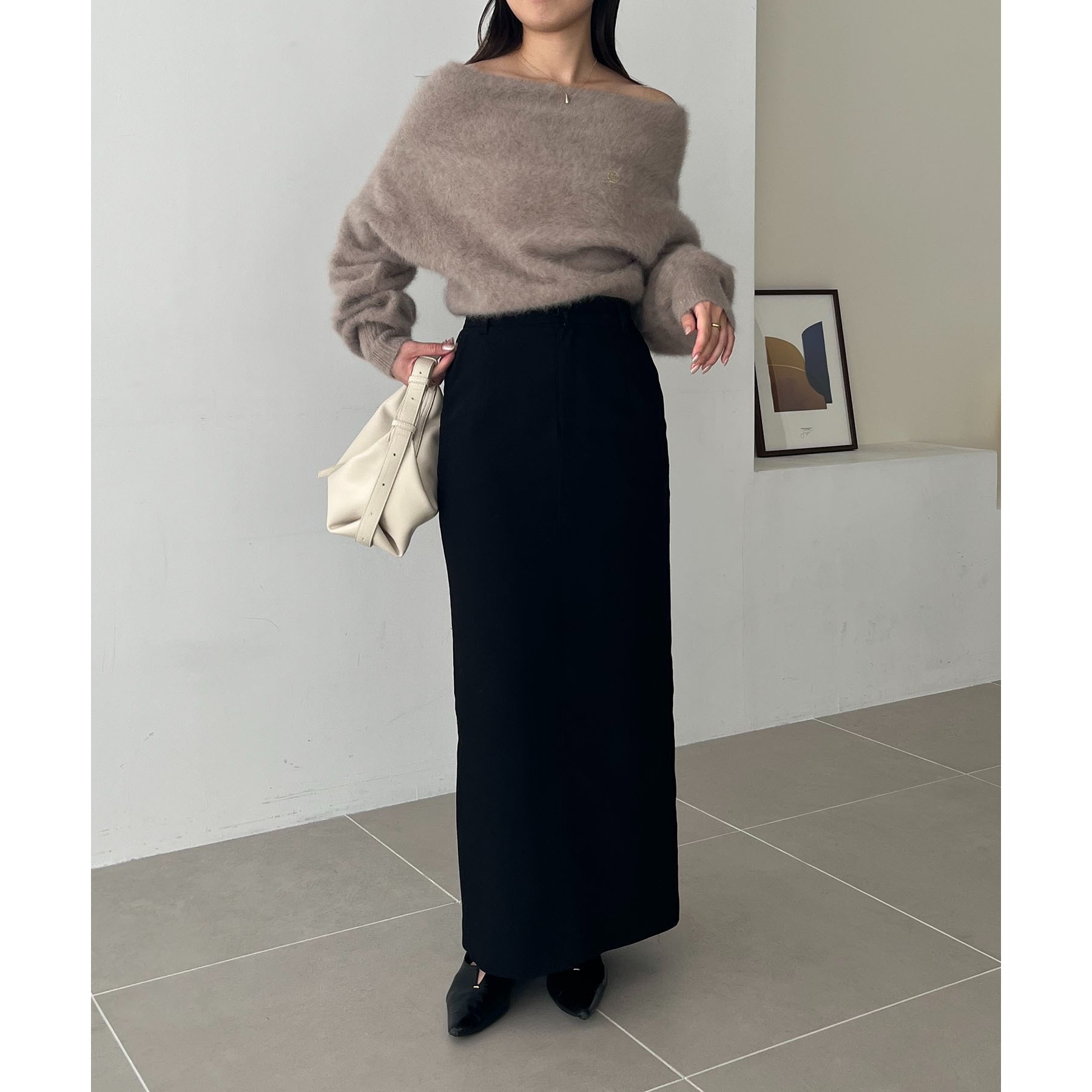 上質な着心地/全骨格細見え】〈C.L〉FOXカシミアドルマンニット