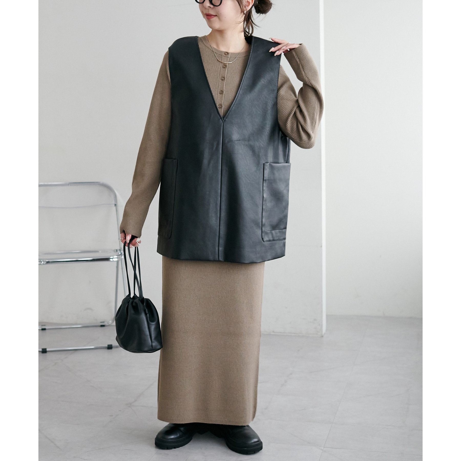 モチモチリブヘンリーワンピース《WEB限定カラーあり》 | ファッション