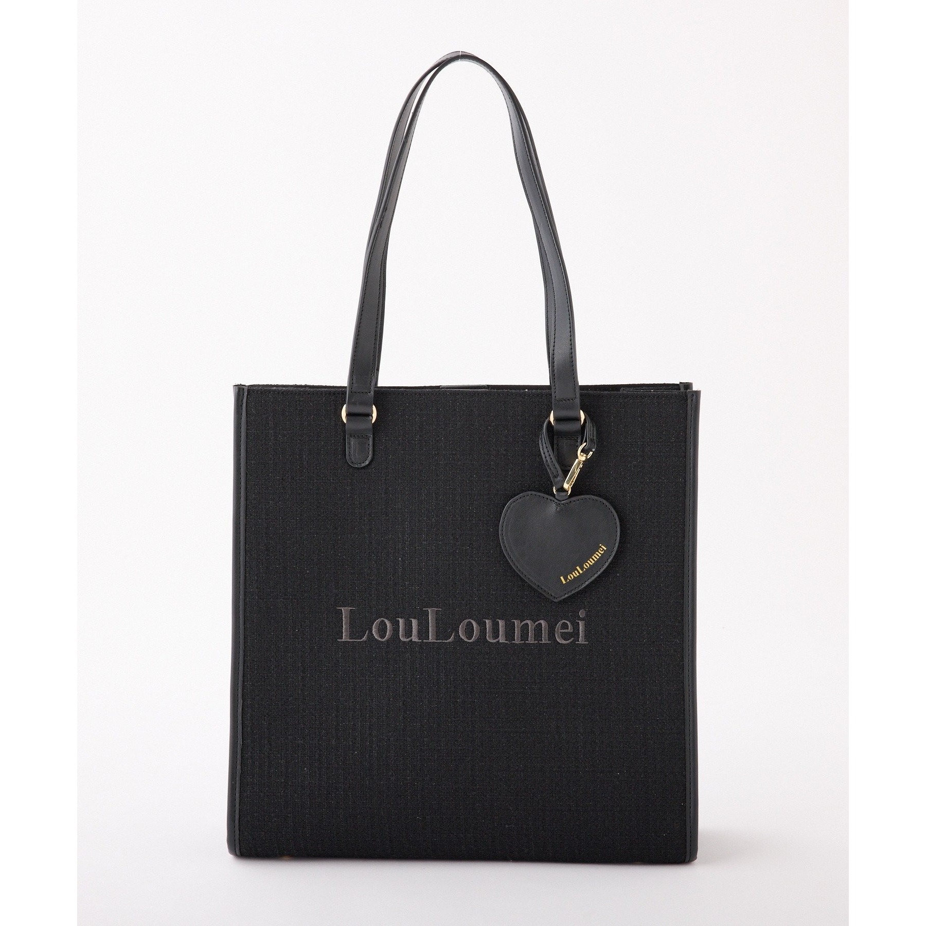 LouLoumei】／ハートチャーム付きトートバッグ／自立可能