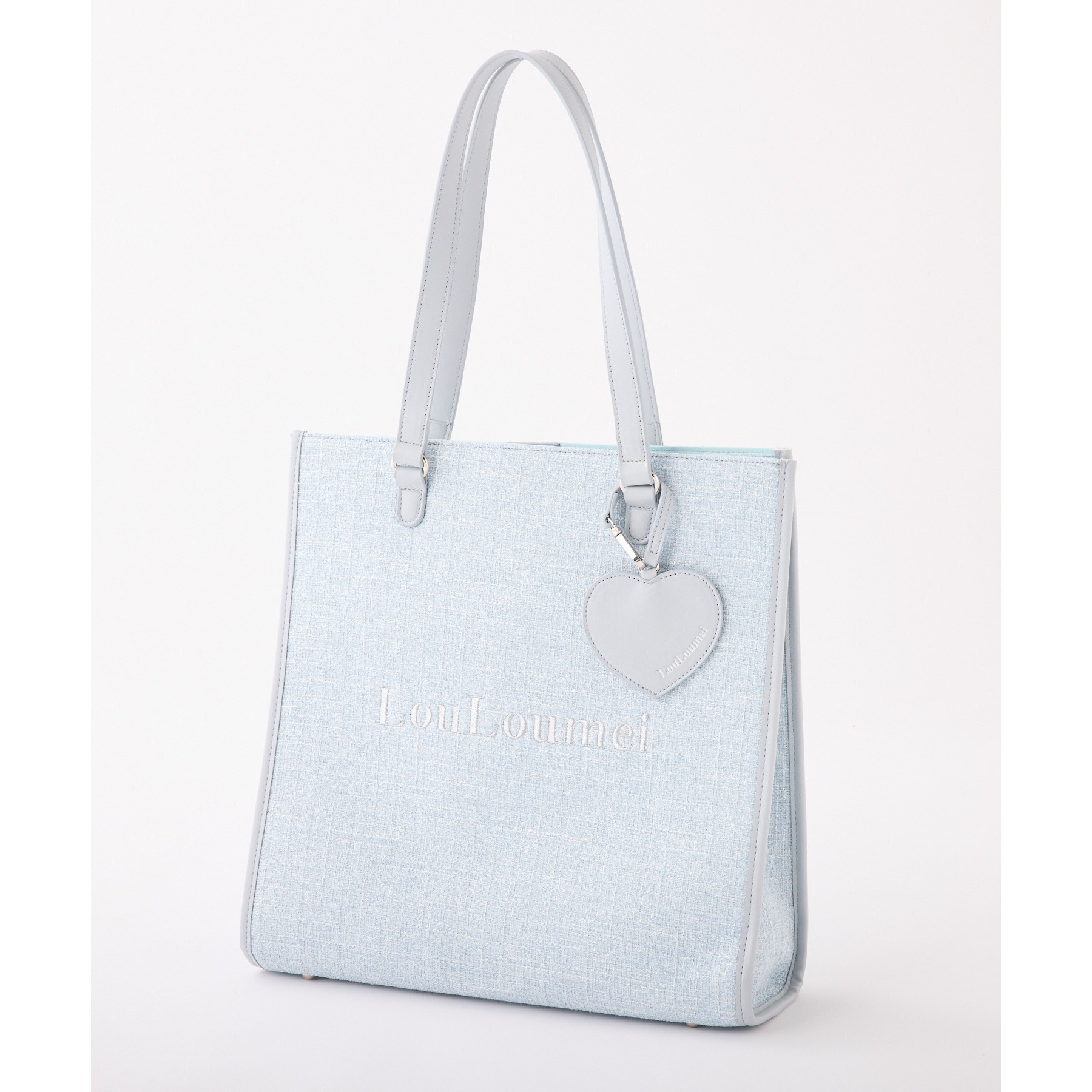 LouLoumei】／ハートチャーム付きトートバッグ／自立可能