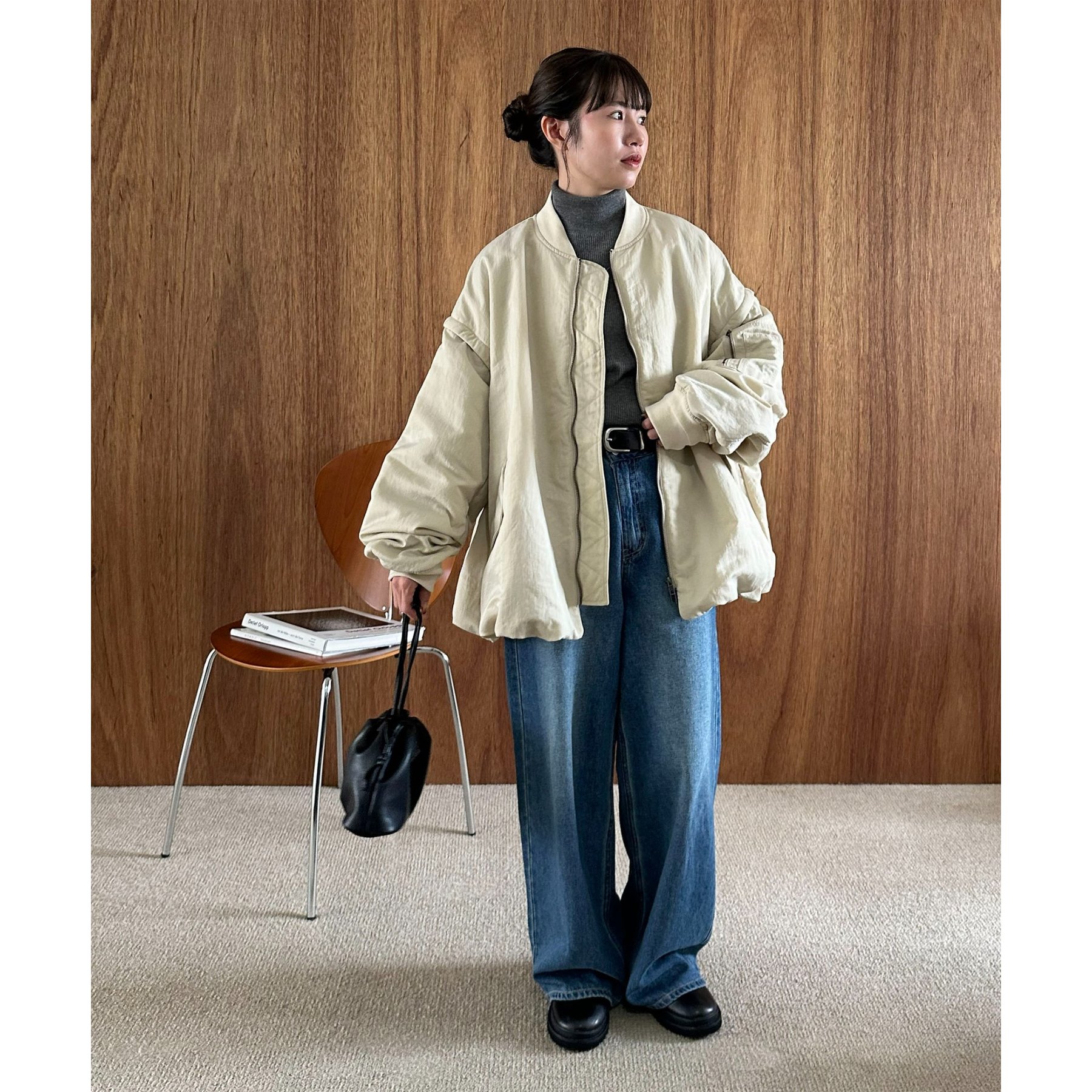 ユニセックス】デタッチャブル2WAYメモリーボンバージャケット