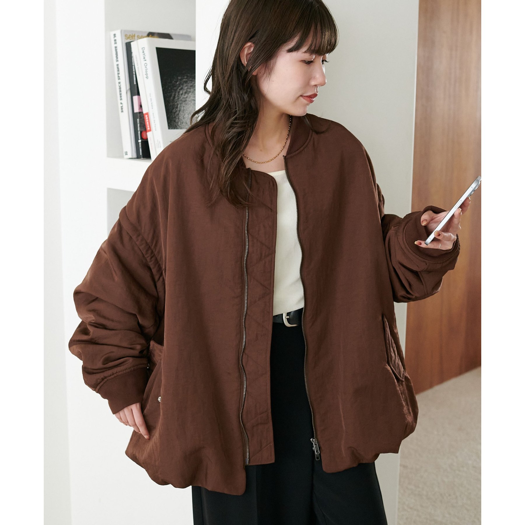 DISCOAT デタッチャブル2WAYメモリーボンバージャケット カーキ 新品 DISCOAT デタッチャブル2WAYメモリーボンバージャケット カーキ 新品