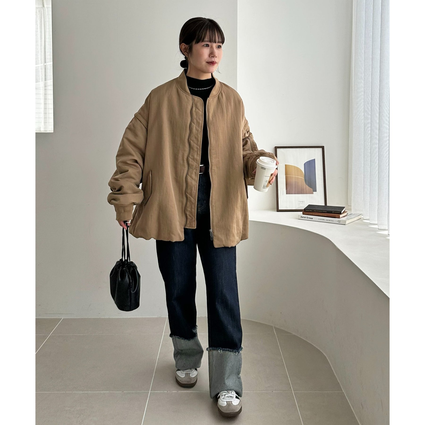 【未使用タグ付】デタッチャブル2WAYメモリーボンバージャケット ユニセックス】デタッチャブル2WAYメモリーボンバージャケット