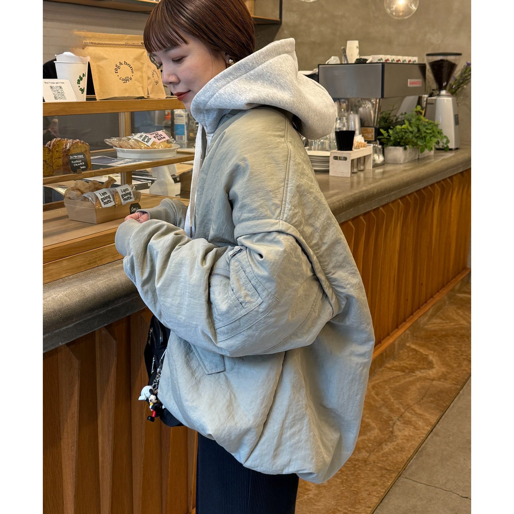 ユニセックス】デタッチャブル2WAYメモリーボンバージャケット