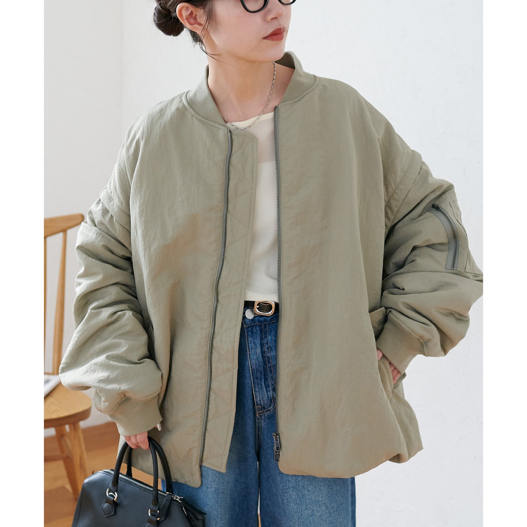 ユニセックス】デタッチャブル2WAYメモリーボンバージャケット