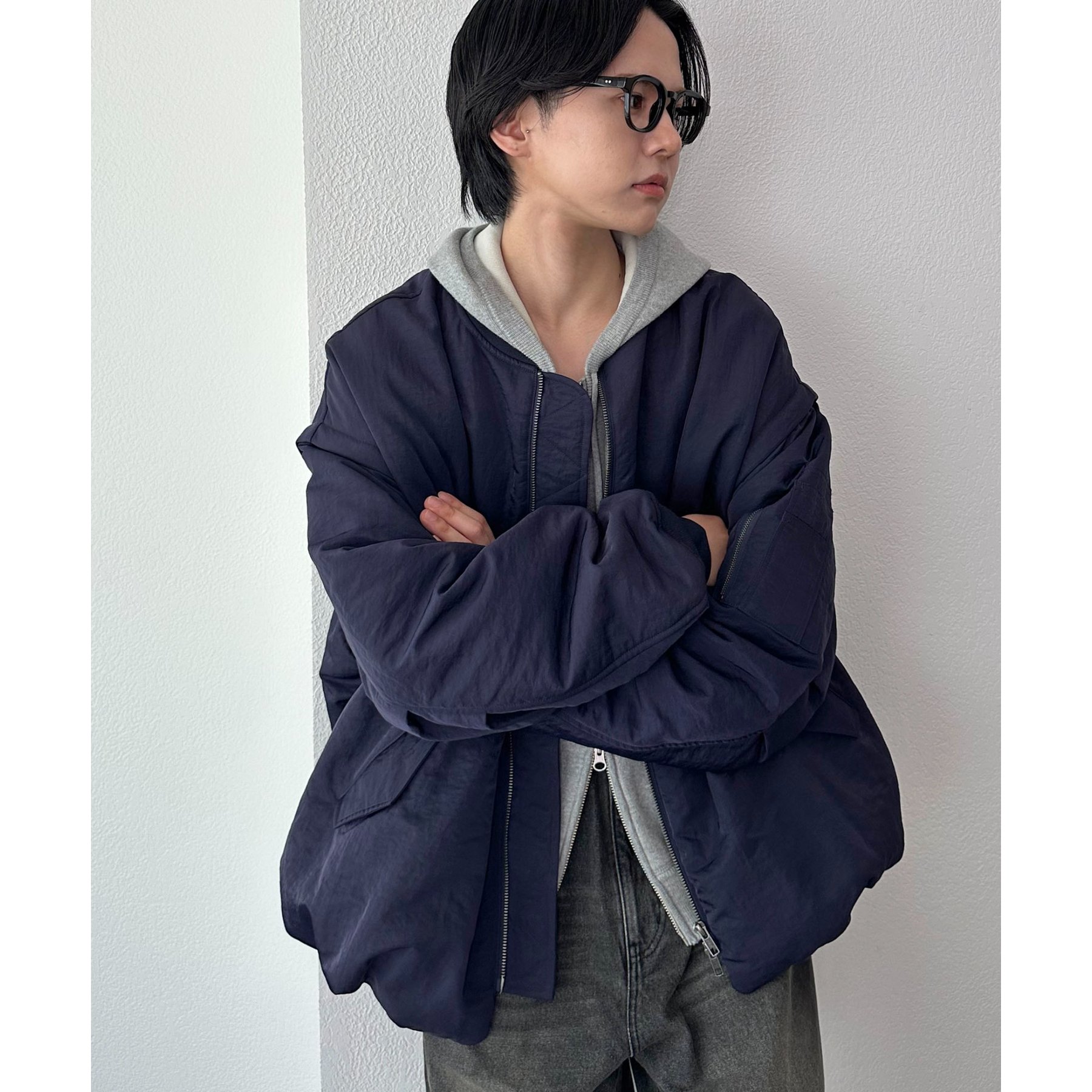 ユニセックス】デタッチャブル2WAYメモリーボンバージャケット