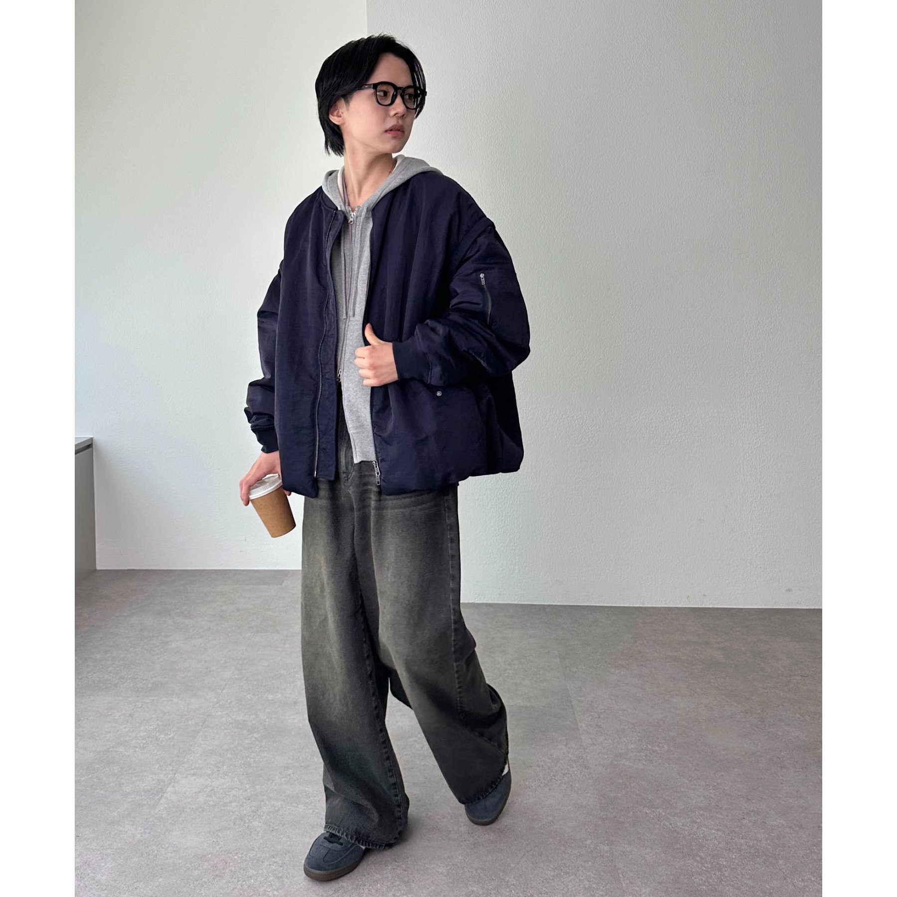 ユニセックス】デタッチャブル2WAYメモリーボンバージャケット