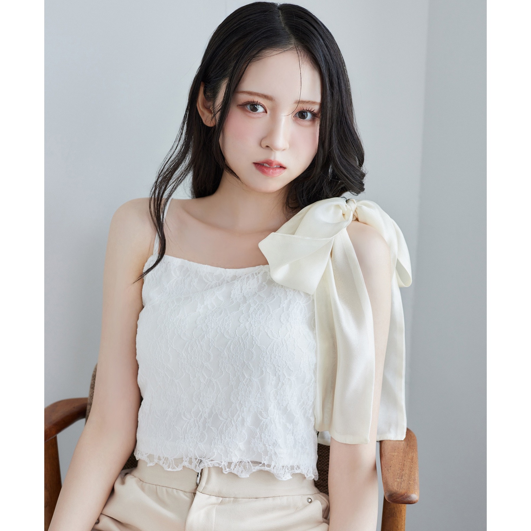 PremiumOrder】肩リボンレースキャミ | ファッション通販サイト NUGU