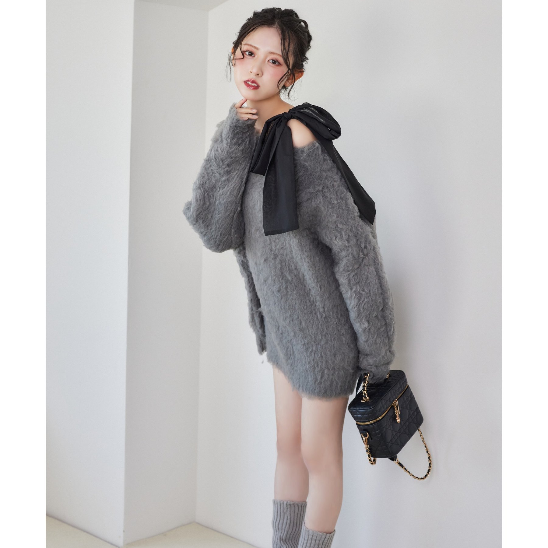 ナイスクラップ　NICECLAUP メリーカールチュニックニット メリーカールチュニックニット | ファッション通販サイト NUGU