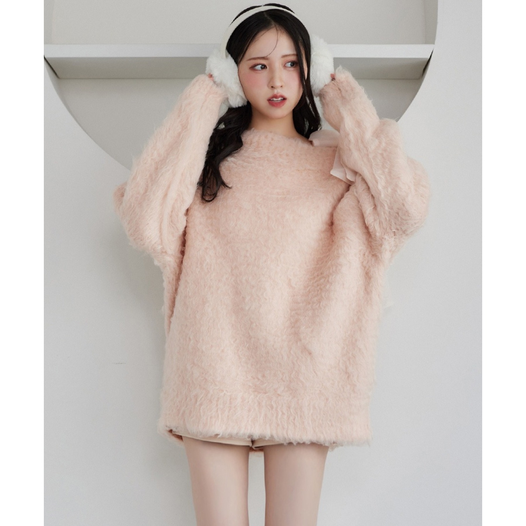 ナイスクラップ　NICECLAUP メリーカールチュニックニット one after another NICE CLAUP｜メリーカールチュニックニット