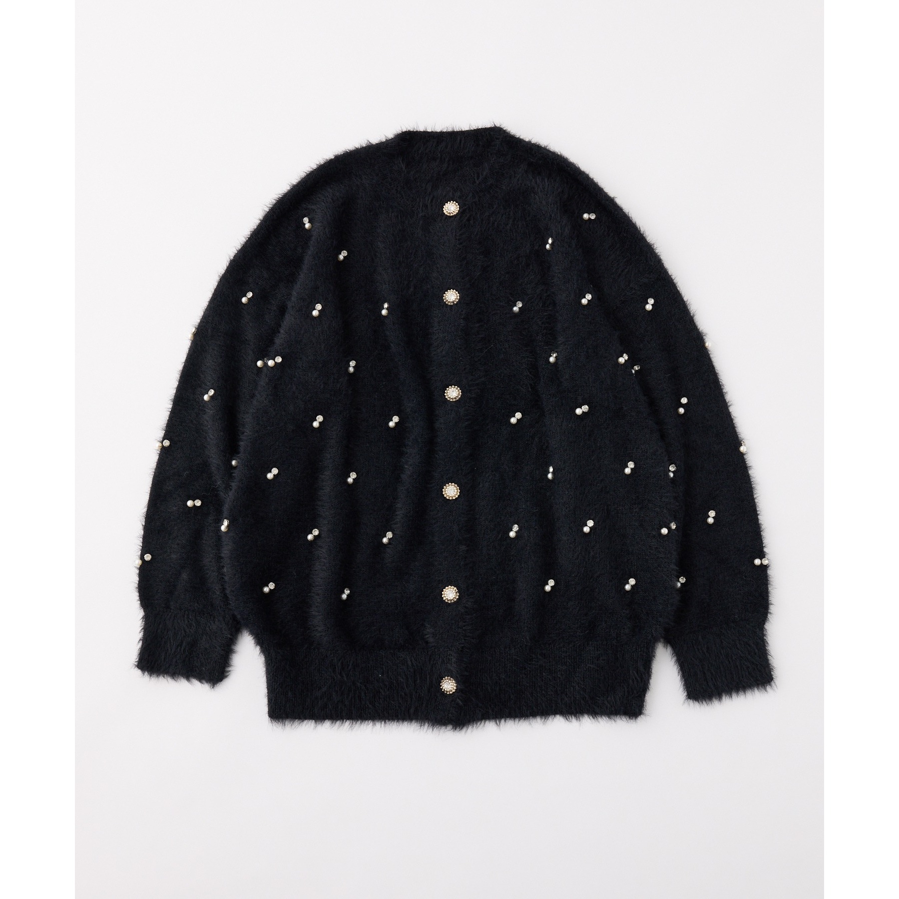 ビジューフェザーロングカーデ | ファッション通販サイト NUGU