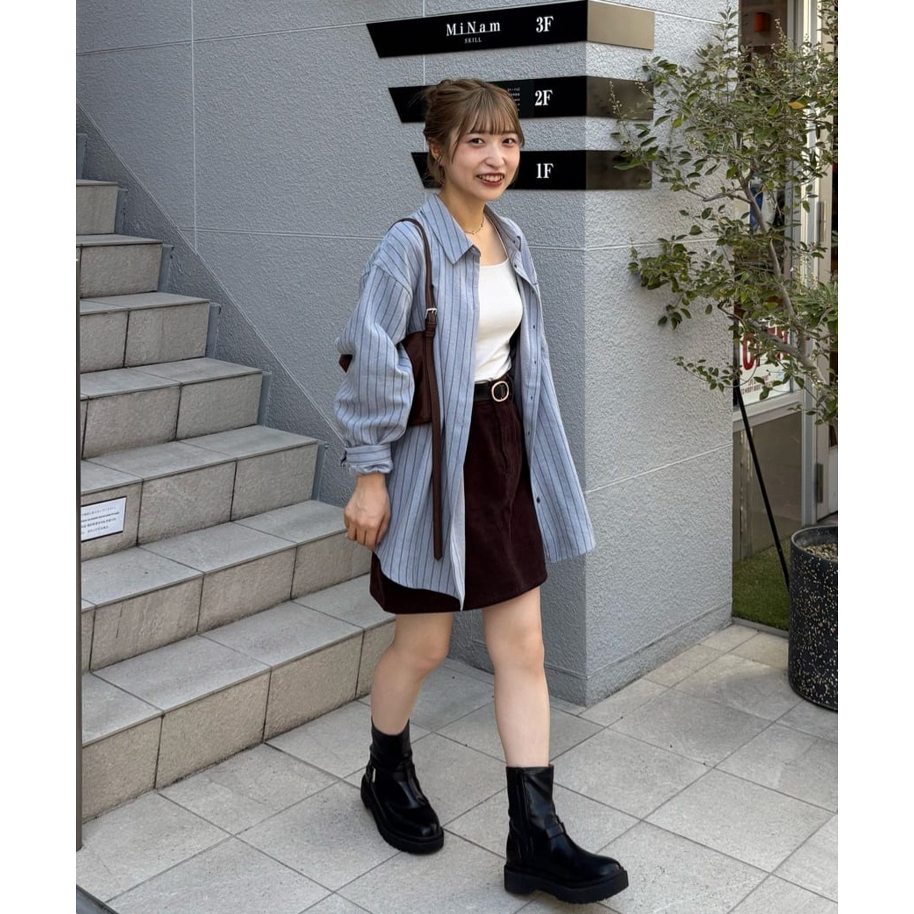 ピーチ起毛ストライプシャツ《WEB限定カラーあり》 | ファッション通販