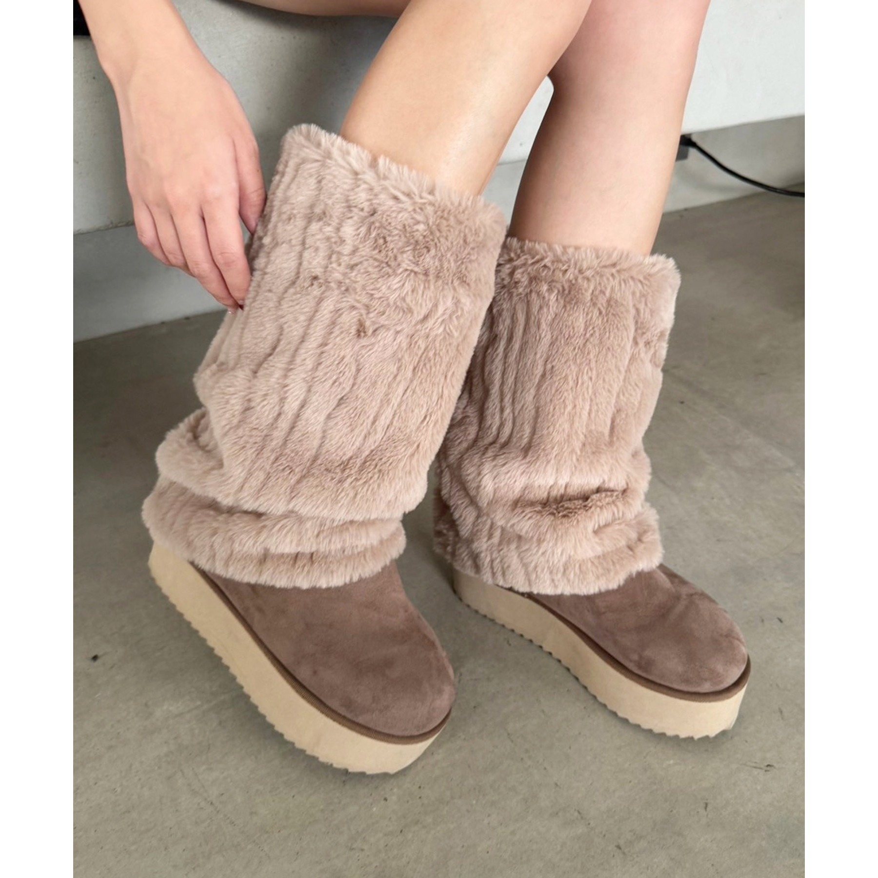 即日発送カラーあり】2wayフェイクムートンブーツ | ファッション通販