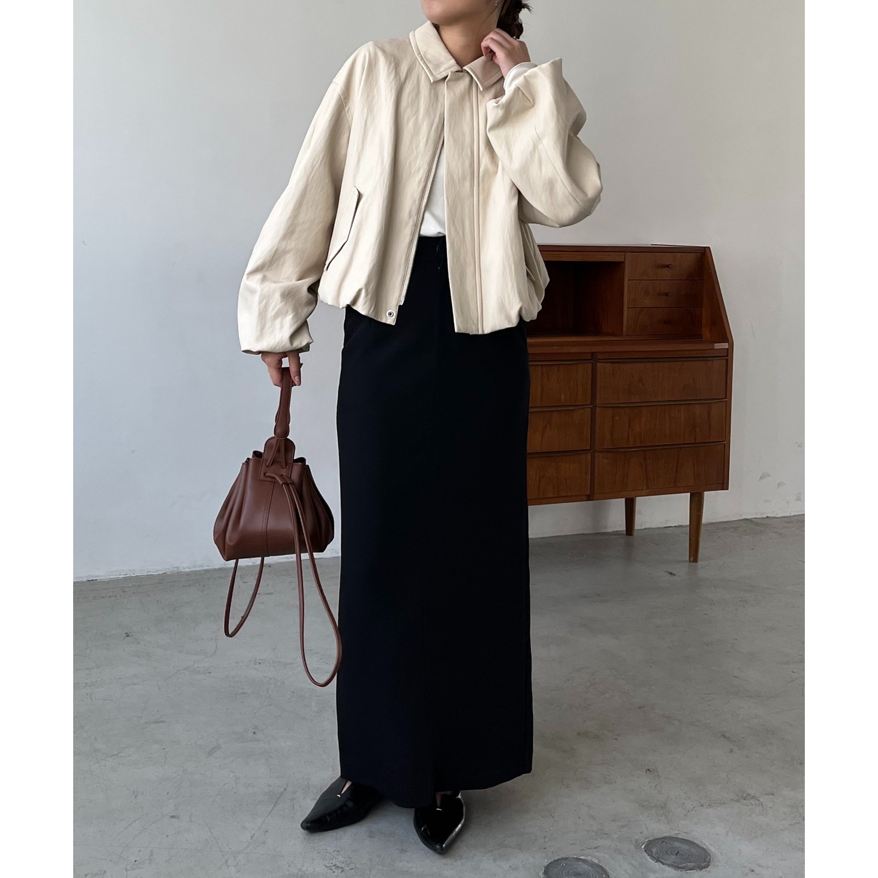 CAPRICIEUX LE'MAGE バルーンレザージャケット サイズ展開あり/軽量】バルーンレザージャケット | ファッション通販