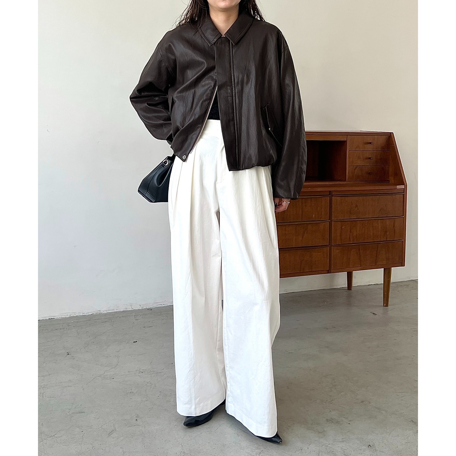 サイズ展開あり/軽量】バルーンレザージャケット | ファッション通販