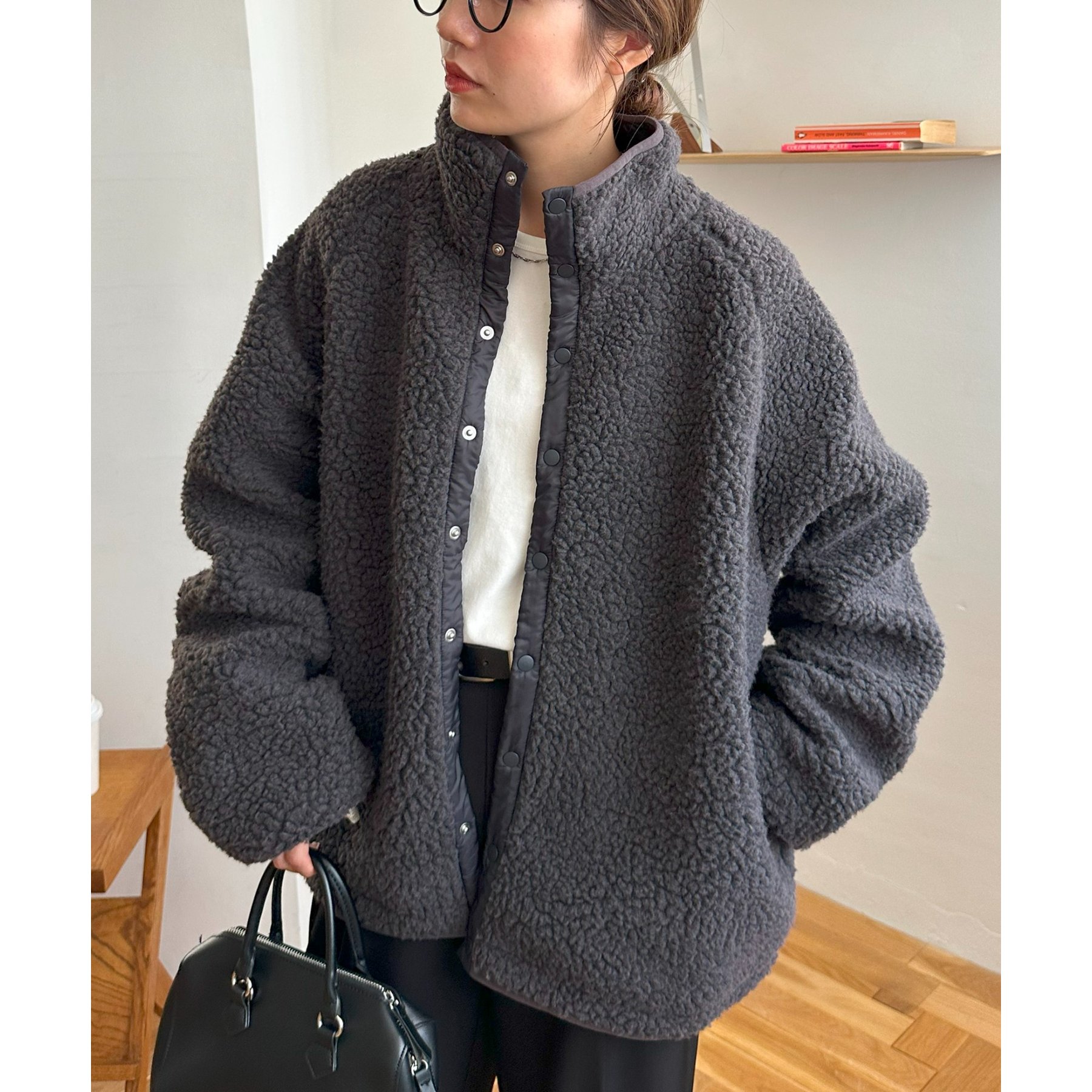 DISCOAT　ボアリバーシブルブルゾン ユニセックス】ボアリバーシブルブルゾン | ファッション通販サイト NUGU