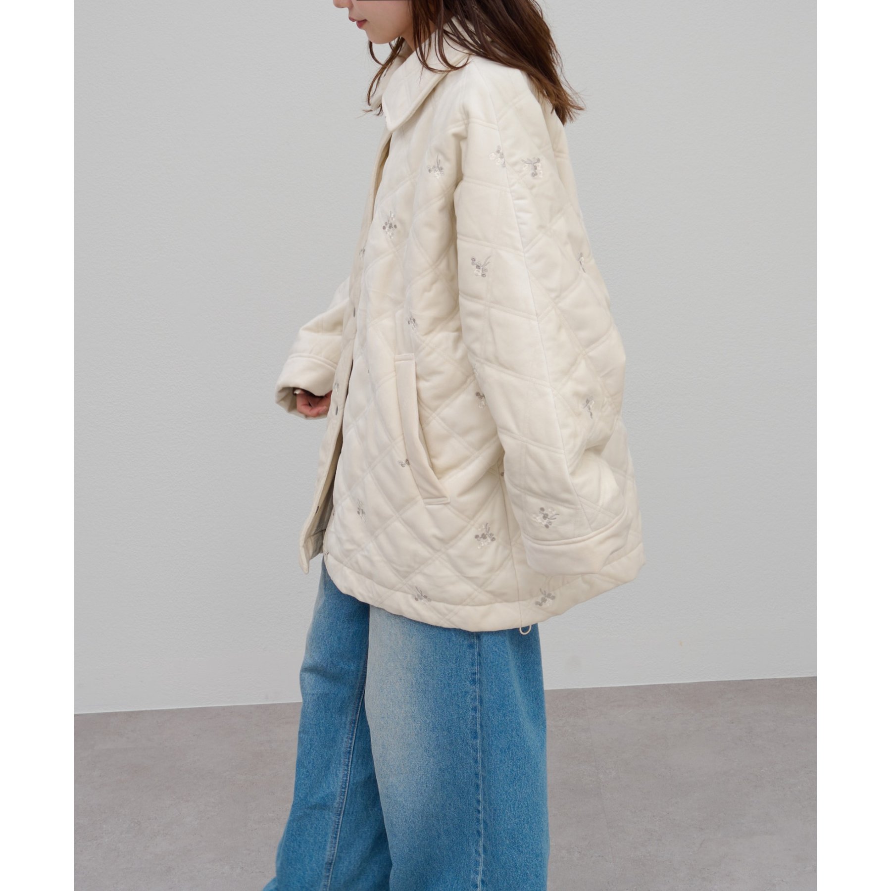 umm.】ベロア刺繍キルティングジャケット | ファッション通販サイト NUGU