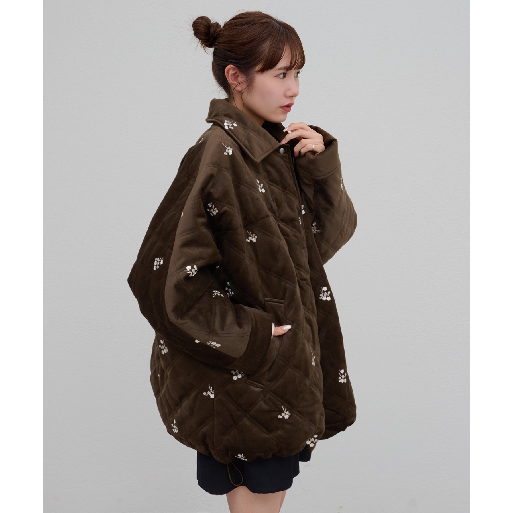 umm.】ベロア刺繍キルティングジャケット | ファッション通販サイト NUGU