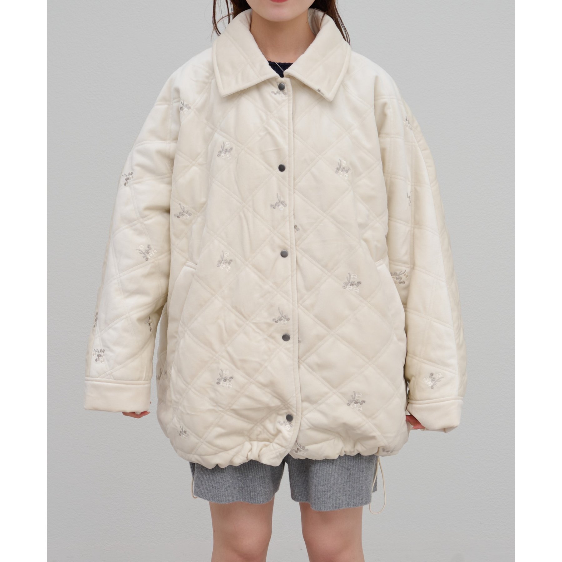 umm.】ベロア刺繍キルティングジャケット | ファッション通販サイト NUGU
