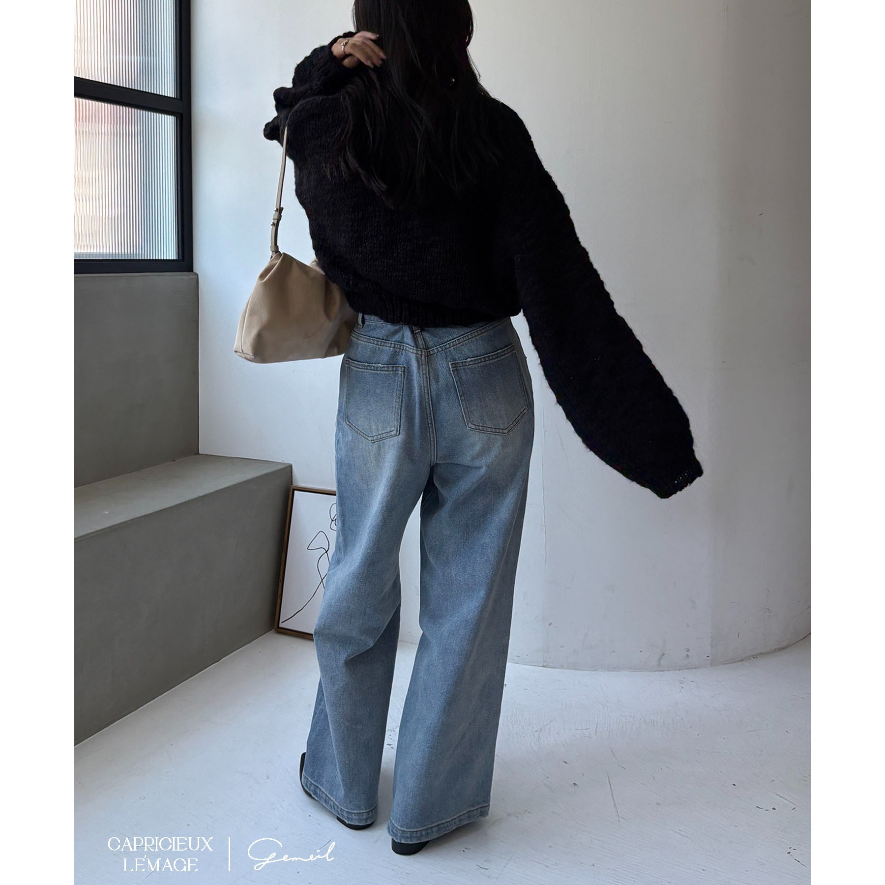 CAPRICIEUX LE'MAGE スラブジップカーディガン　オフホワイト CAPRICIEUX LE'MAGE｜【LE'MAGE×gemeilコラボ】スラブジップ