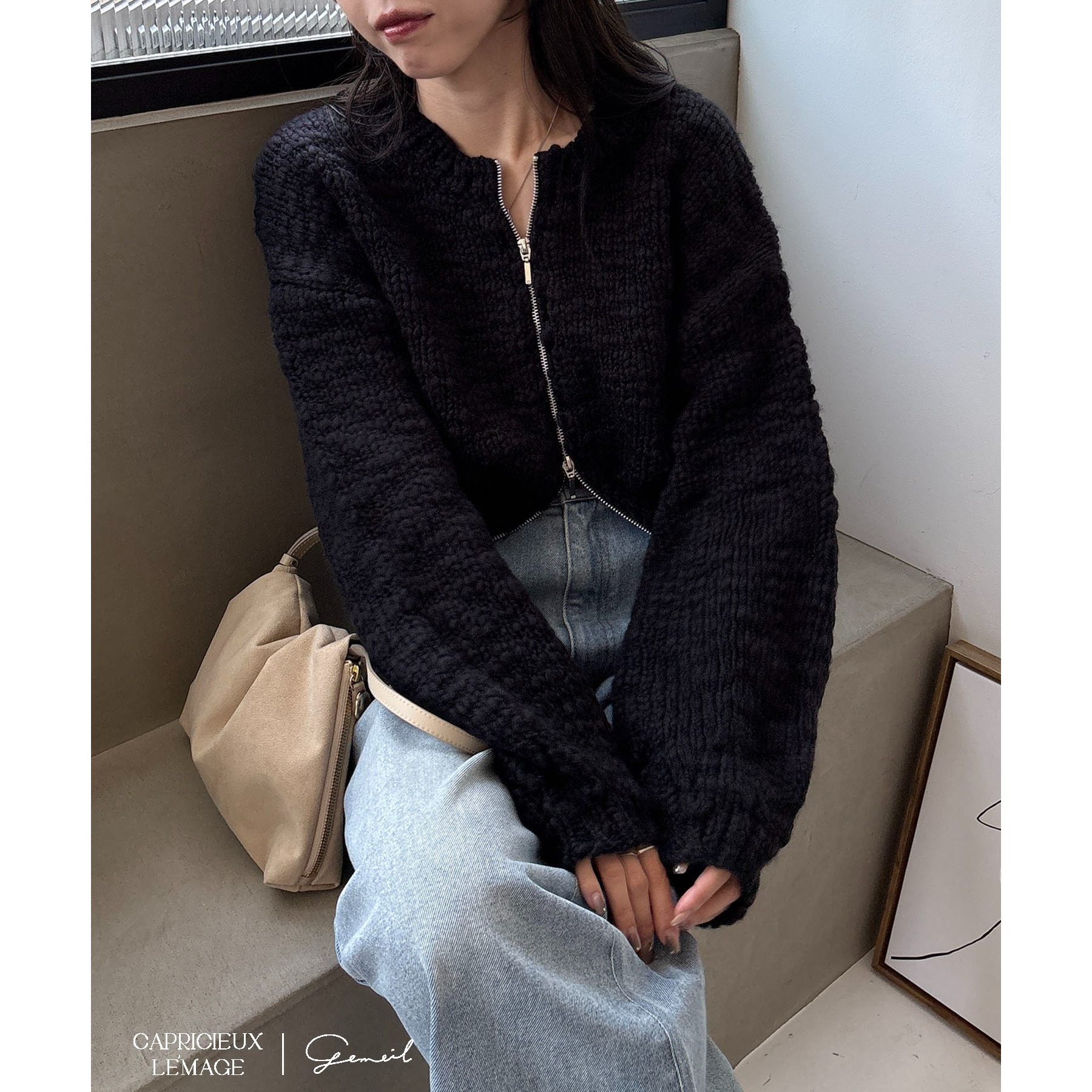 LE'MAGE×gemeilコラボ】スラブジップカーディガン | ファッション通販
