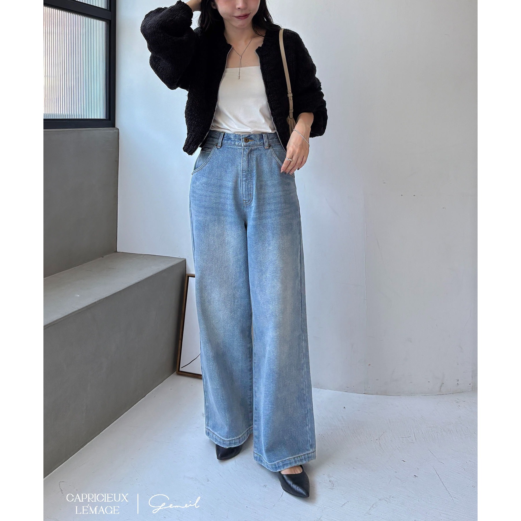 【LE＇MAGE×gemeilコラボ】スラブジップカーディガン LE'MAGE×gemeilコラボ】スラブジップカーディガン | ファッション通販