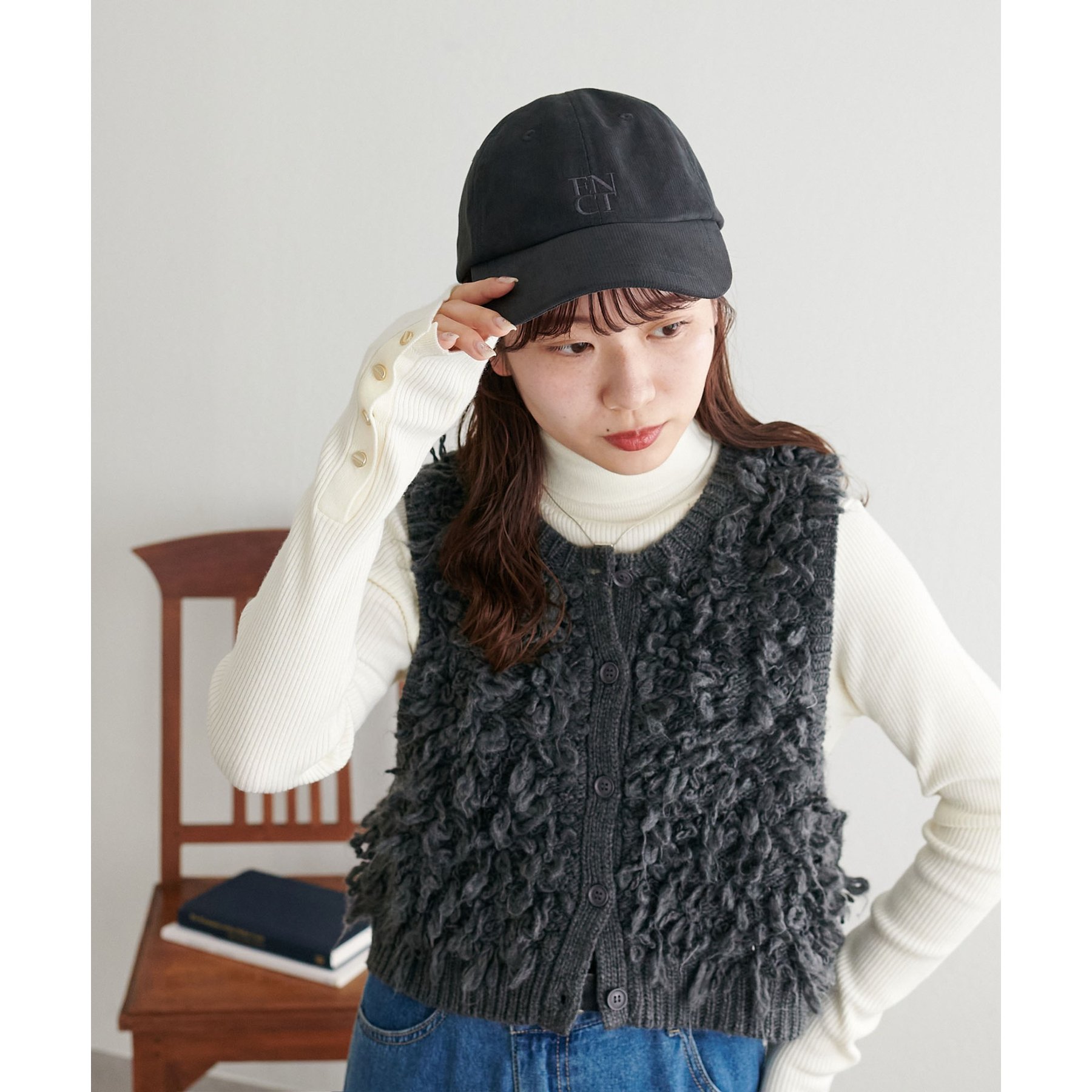 ヤードセール　ビーニー　刺繍ロゴ ロゴ ジャガード ビーニー blk - POLEWARDS online store