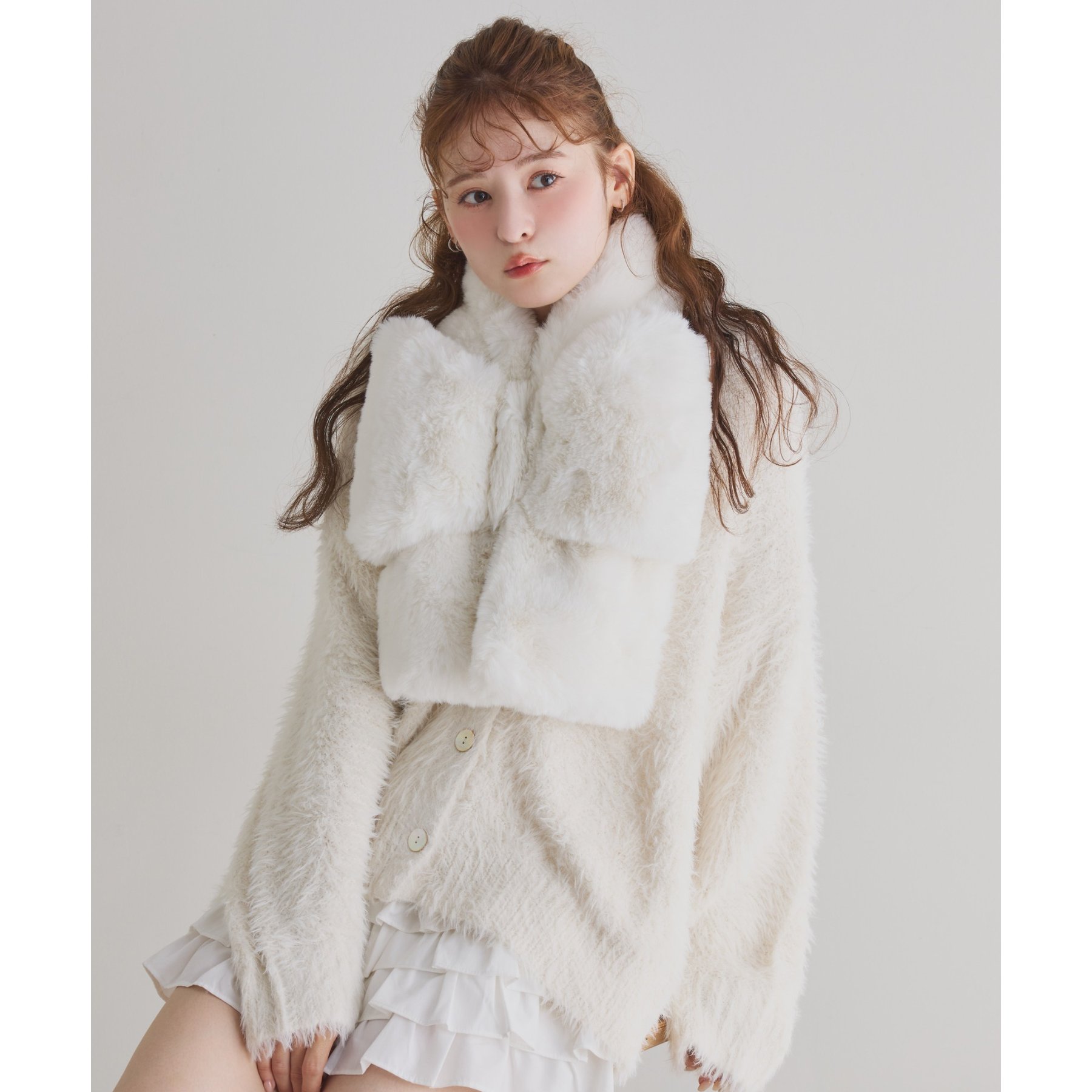 フェイクファーリボンティペット | ファッション通販サイト NUGU