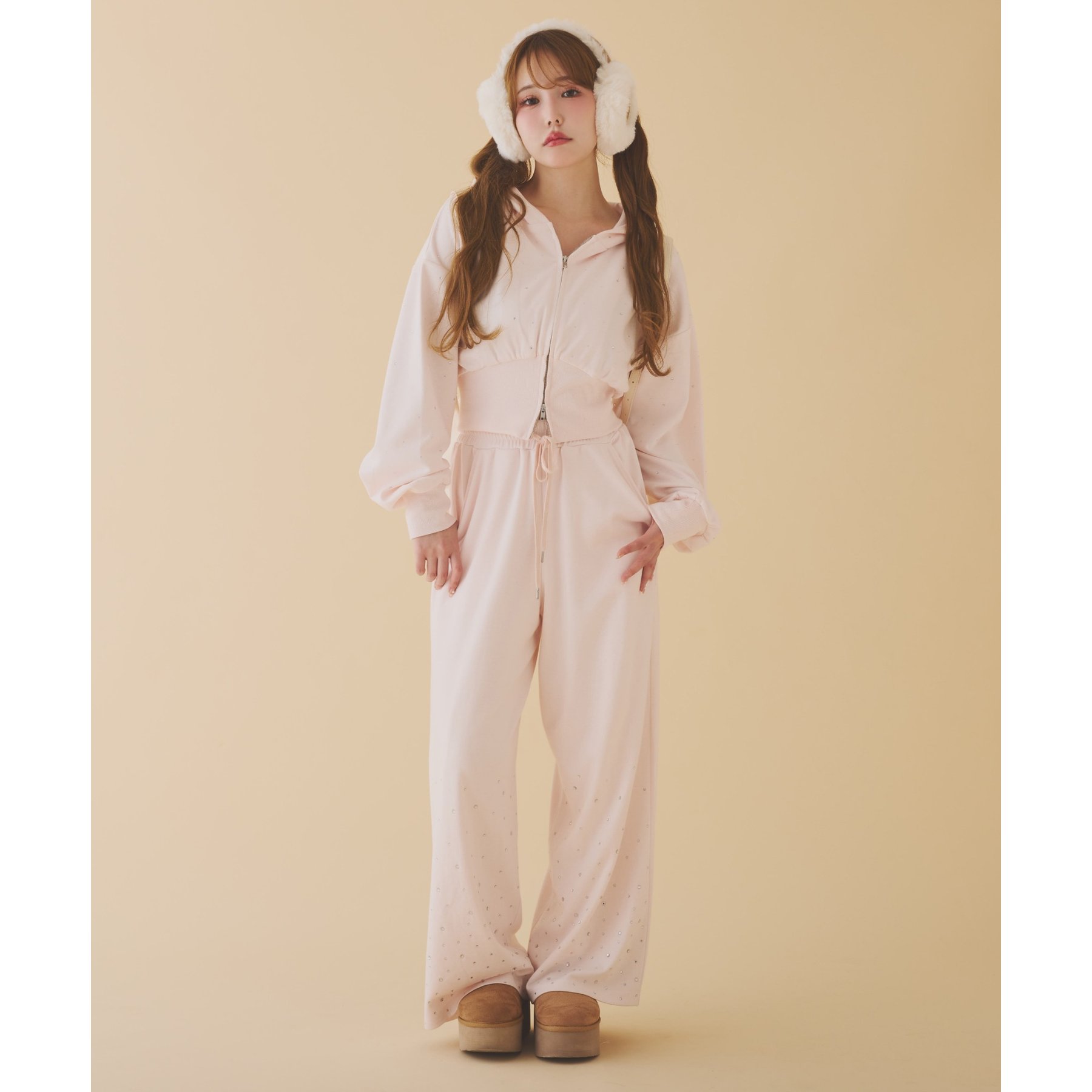 セットアップ対応／裾ビジューカットパンツ | ファッション通販サイト NUGU