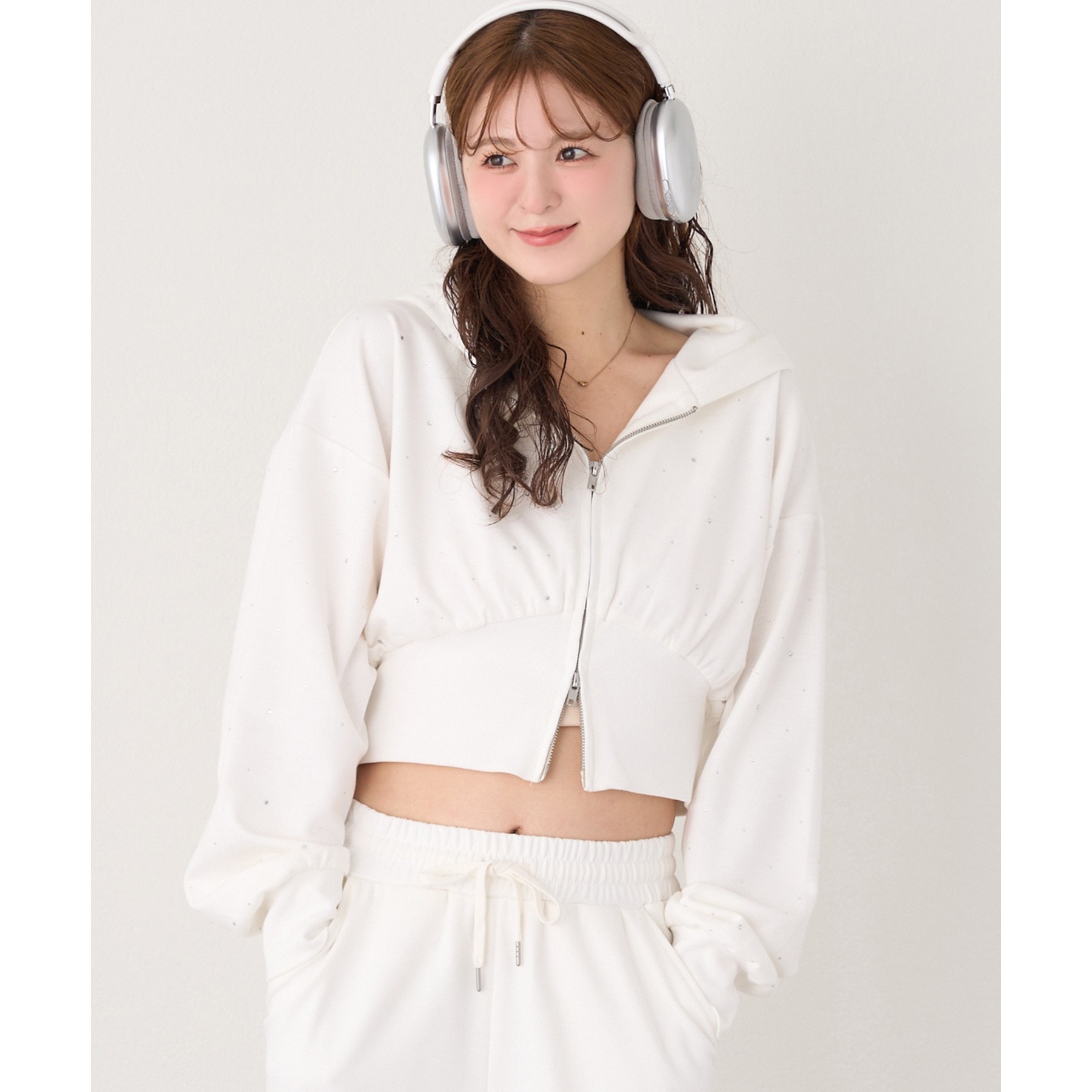 セットアップ対応／ビジューパーカー | ファッション通販サイト NUGU