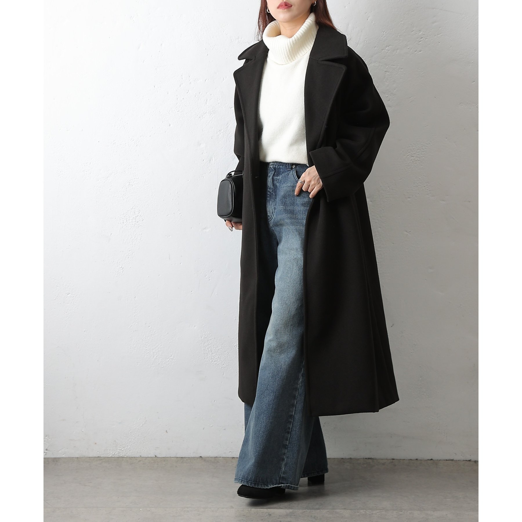 FUZZYKON コットンスーパーロングコート ブラック y2k 557a34e0ff8f4f429646a48be4fcc0