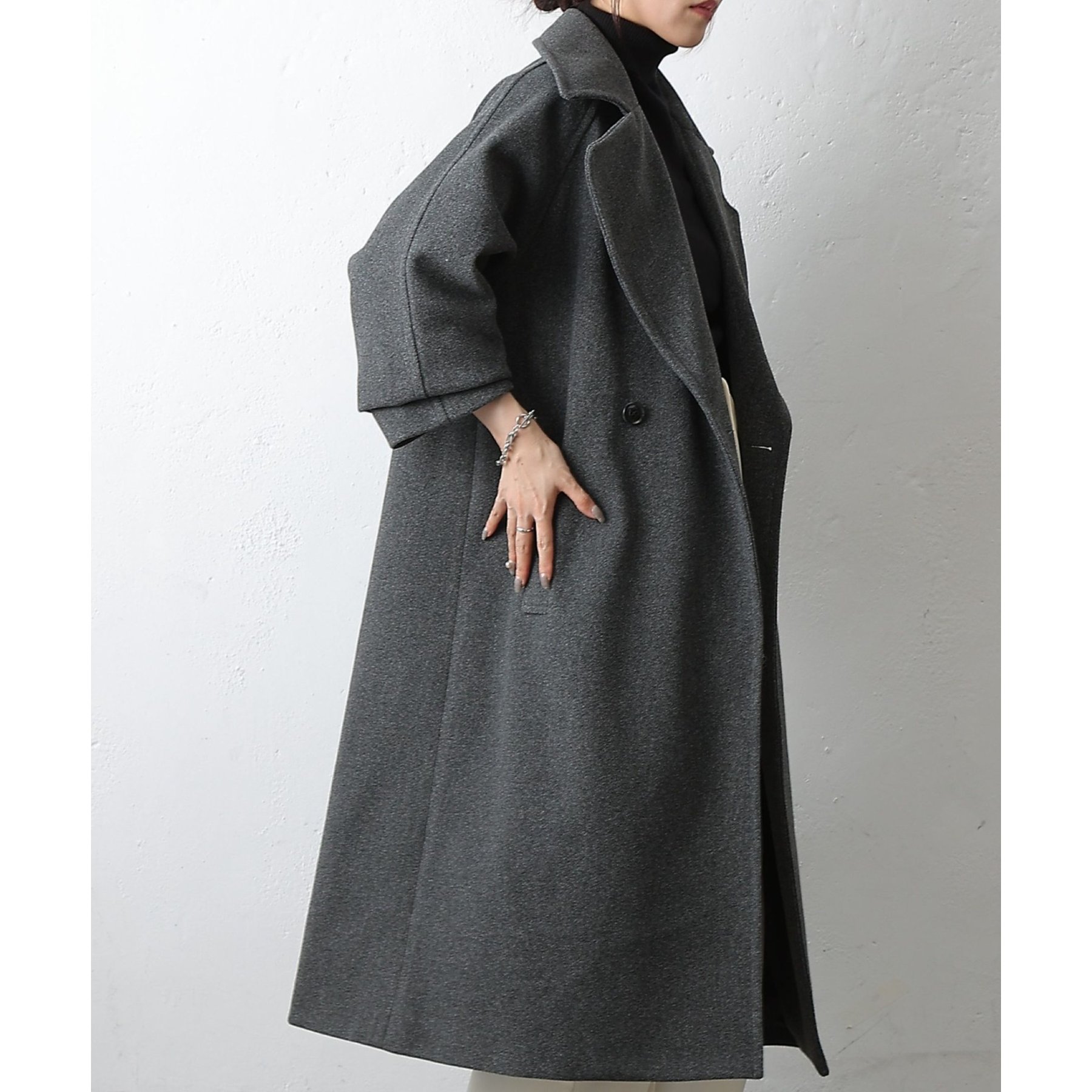ルプス　スリーブ50枚　ニューロン テックウールラグランスリーブロングコート | ファッション通販