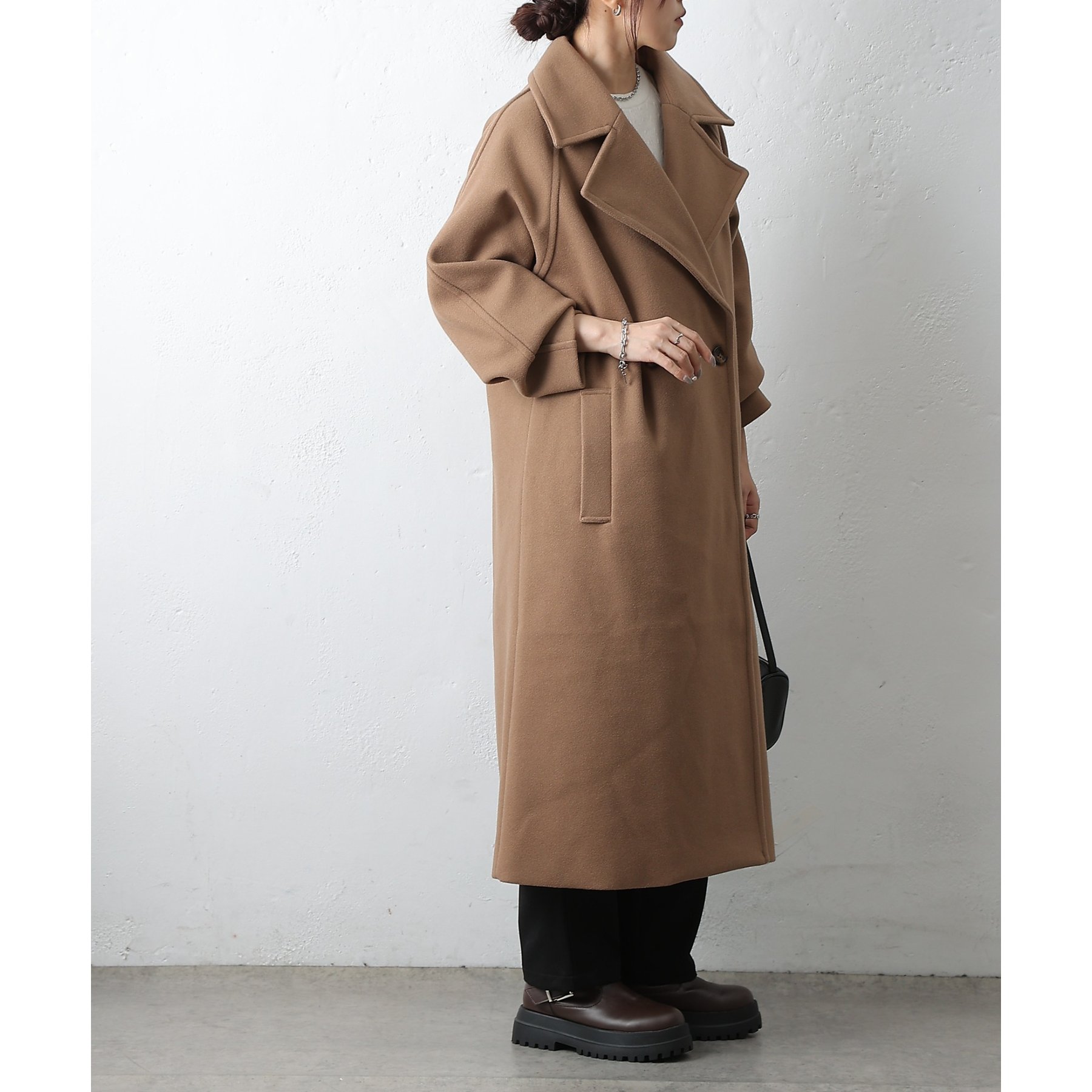 ルプス　スリーブ50枚　ニューロン テックウールラグランスリーブロングコート | ファッション通販