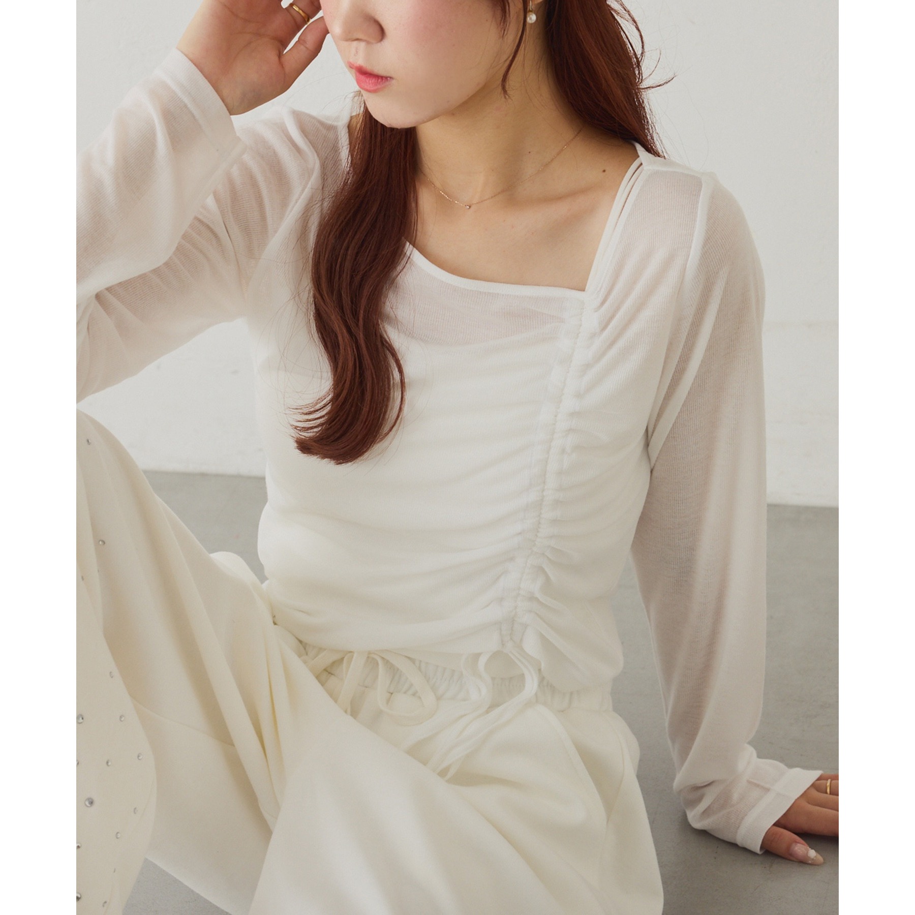 niceghostclub twice ホワイト半袖トップス niceghostclub twice ホワイト半袖トップス niceghostclub twice