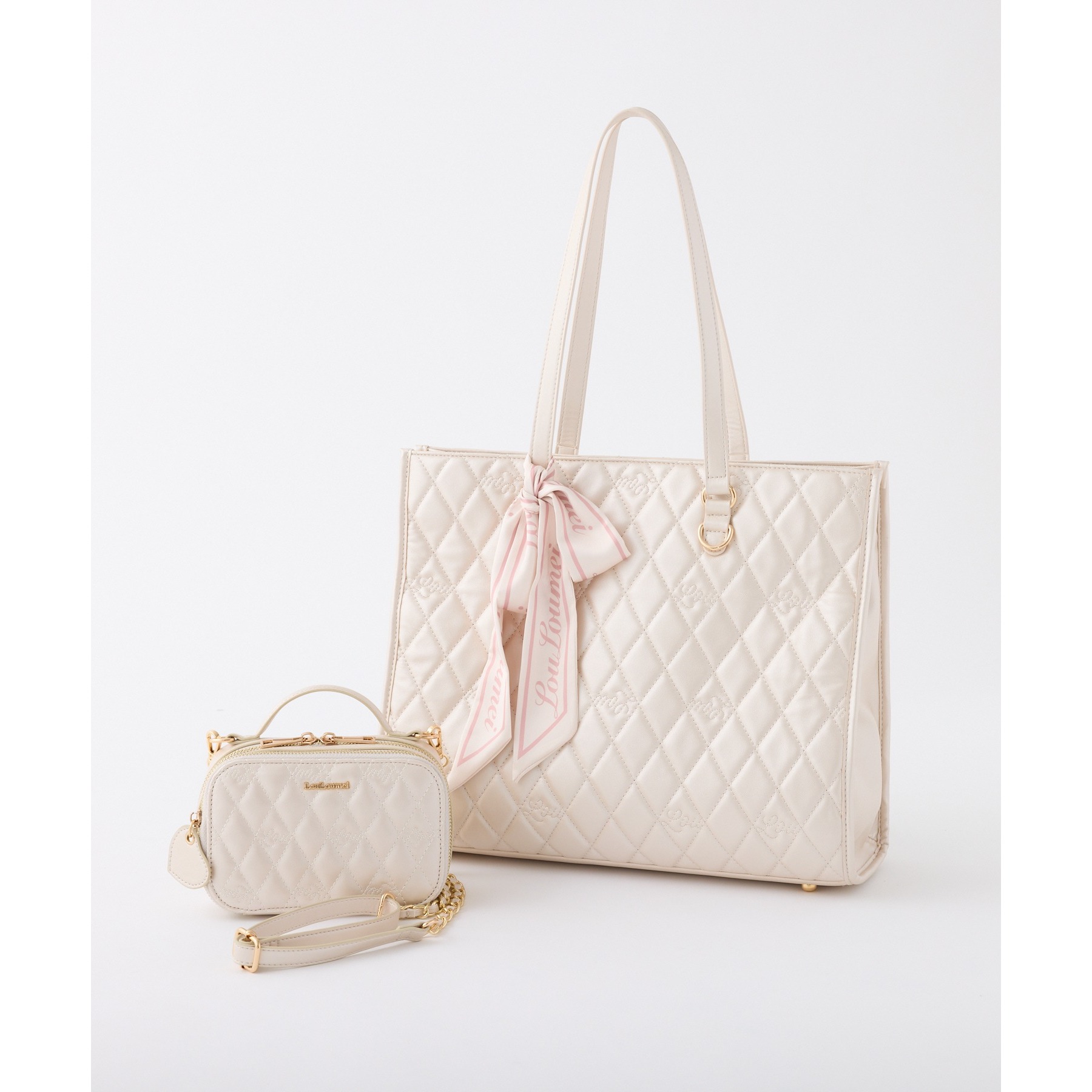 LouLoumei】スカーフ付きキャリーオントート/自立可能 | ファッション