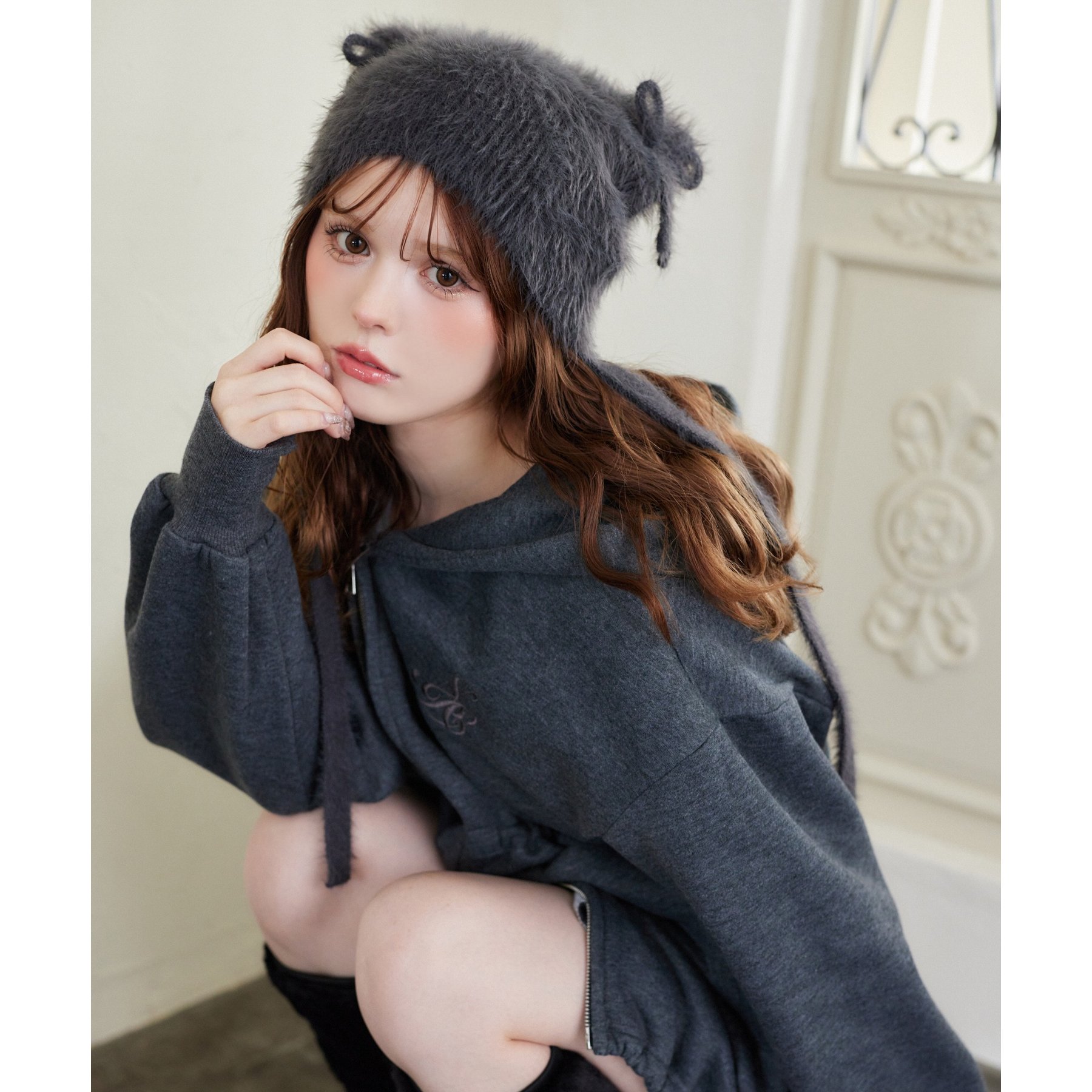 シャギー猫耳ビーニー | ファッション通販サイト NUGU