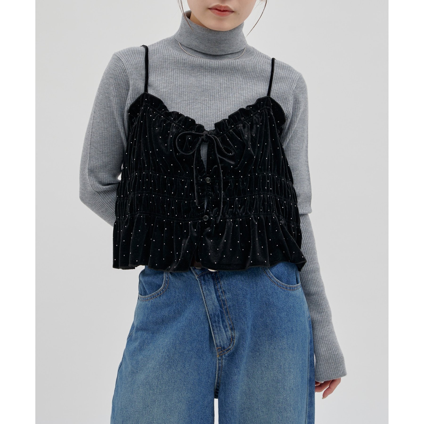 【umm.】キラキラシャーリングキャミ